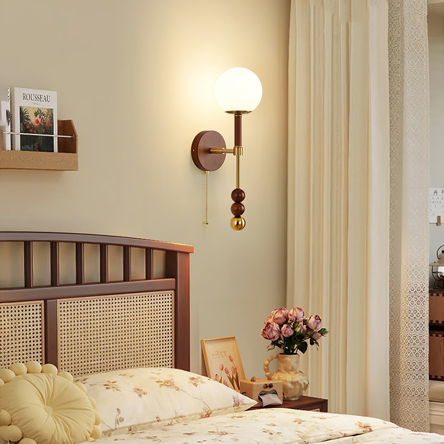 Hilda Roma Elegance Wood Sconce Wall lamp - Letslighting