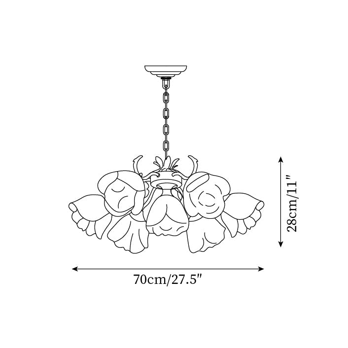 Siena Chandelier Floral Petal Romance - Letslighting