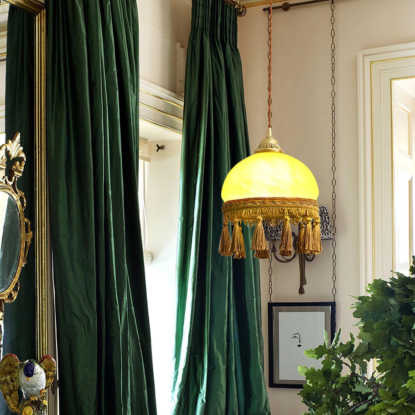 Fringe Tassels Brass Pendant Light - Letslighting