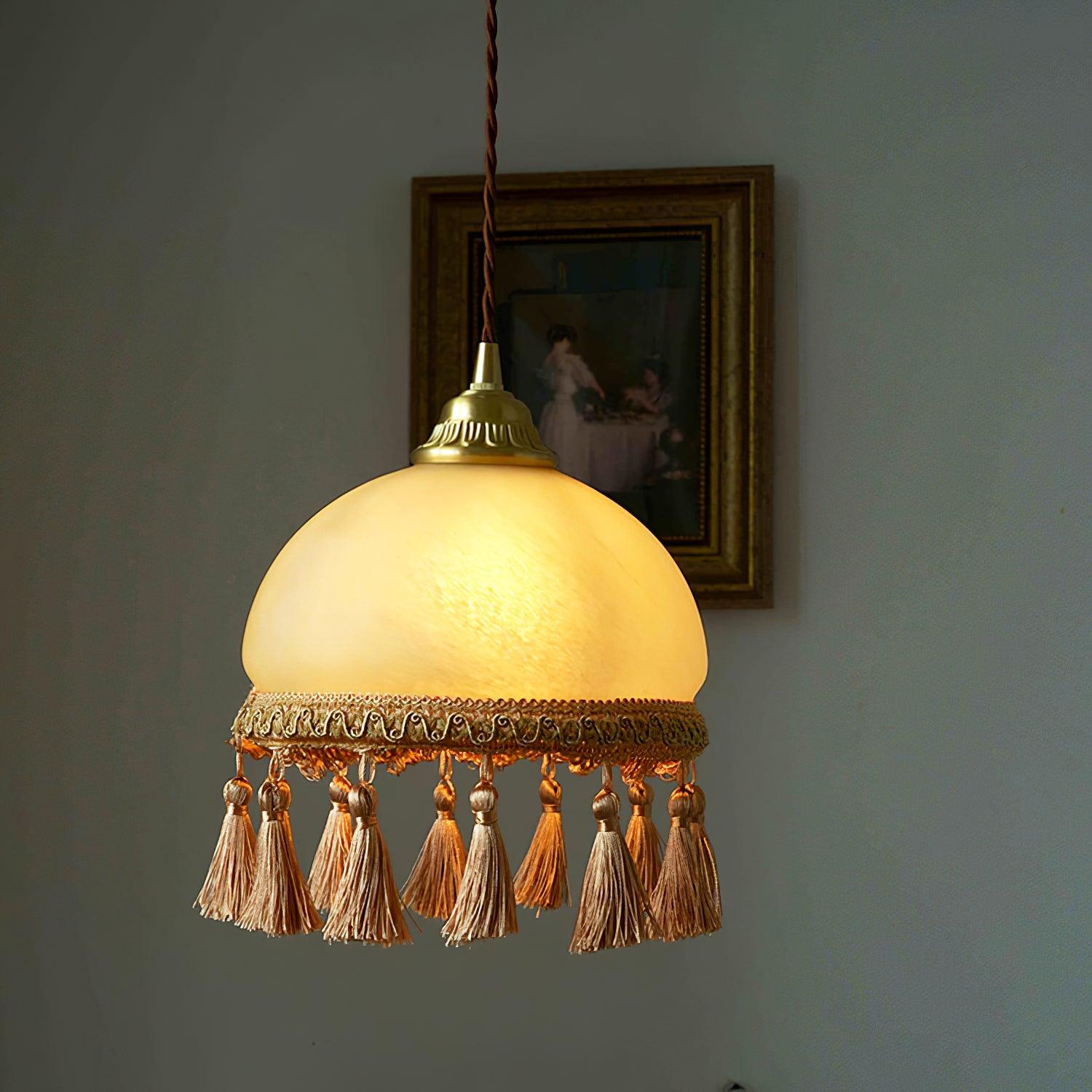 Fringe Tassels Brass Pendant Light - Letslighting