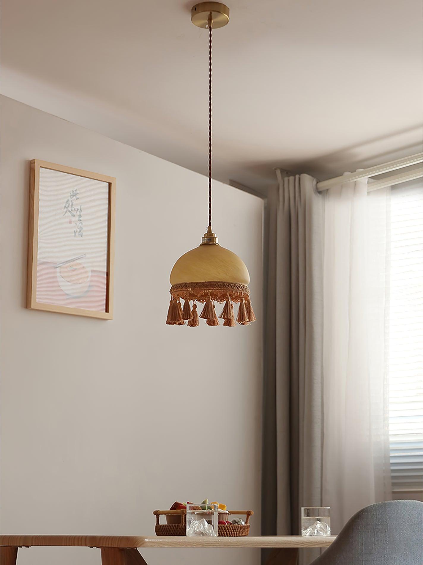 Fringe Tassels Brass Pendant Light - Letslighting