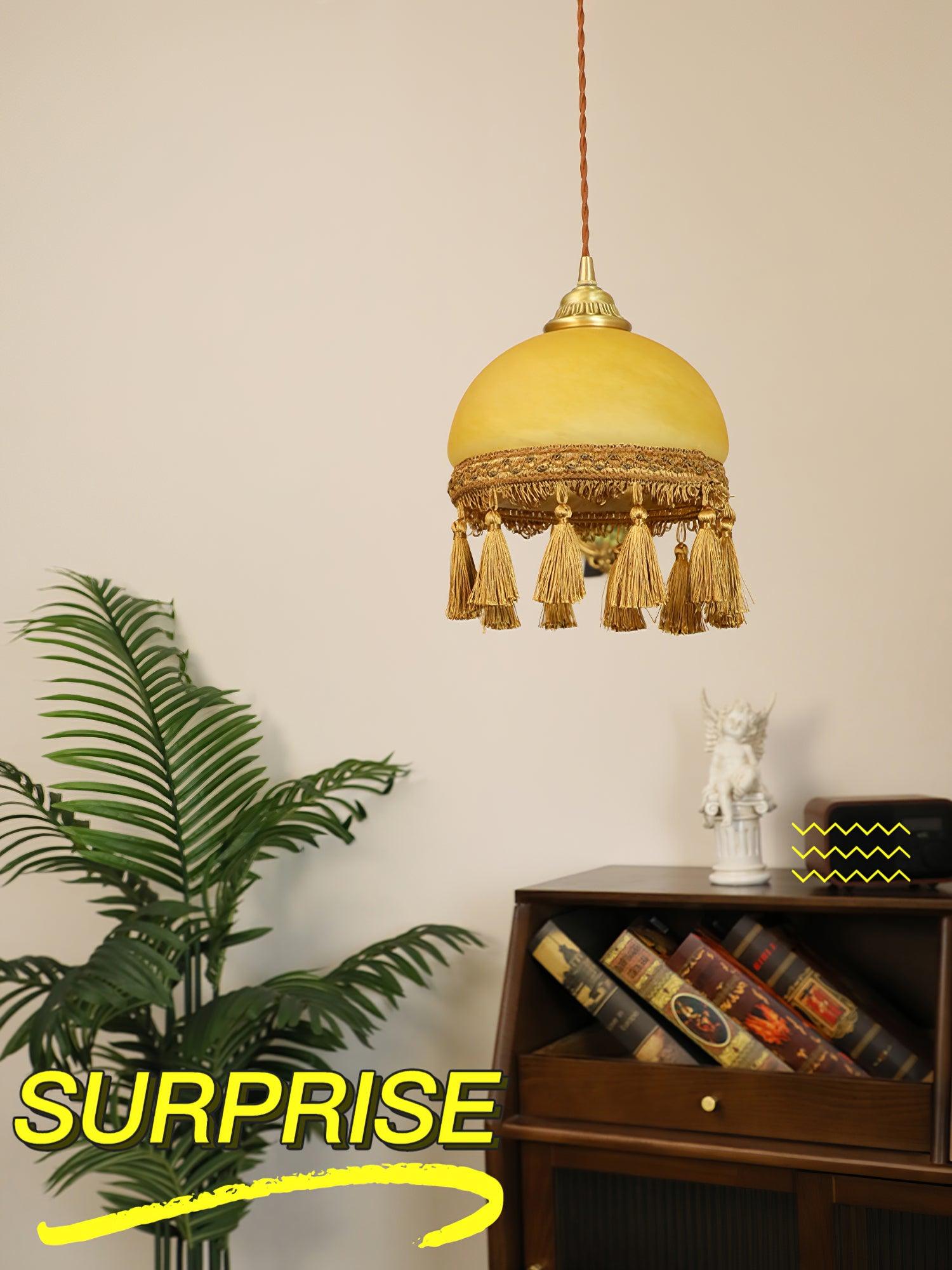 Fringe Tassels Brass Pendant Light - Letslighting