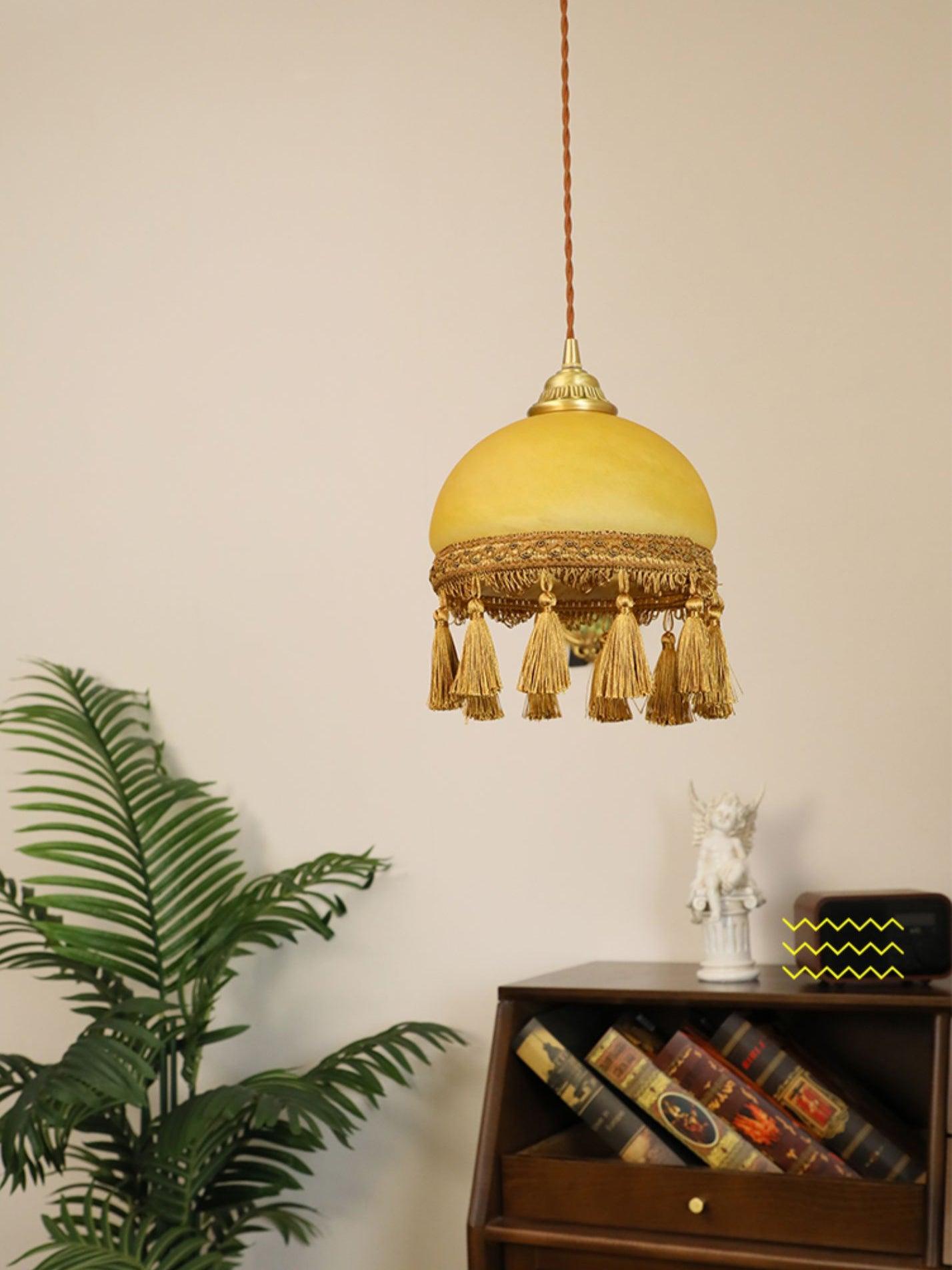 Fringe Tassels Brass Pendant Light - Letslighting