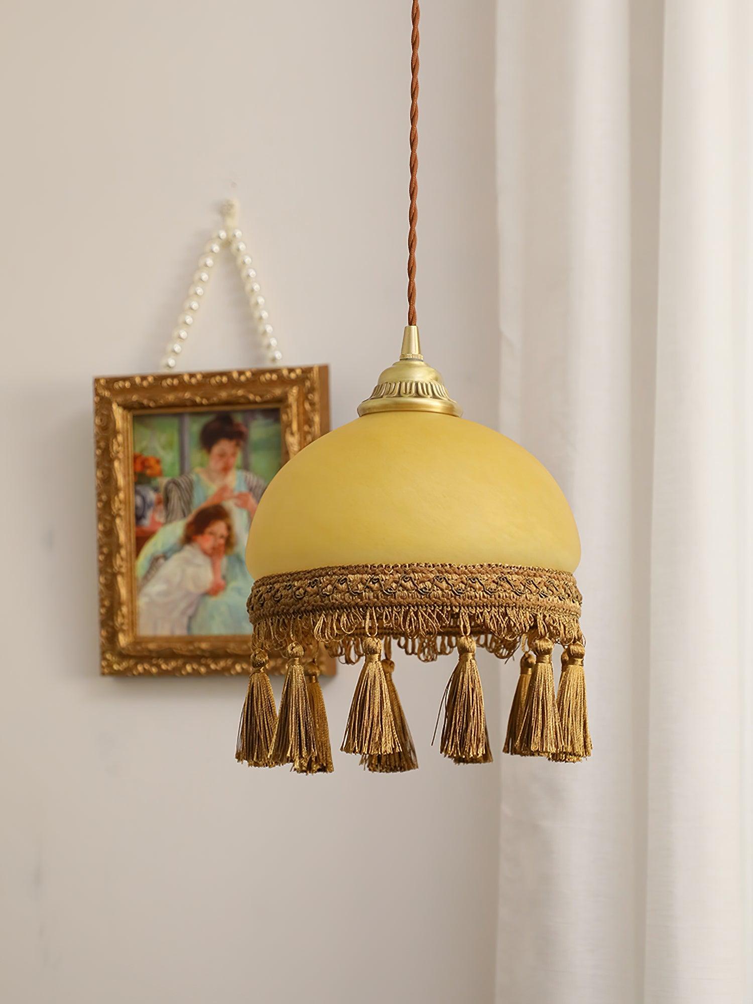 Fringe Tassels Brass Pendant Light - Letslighting