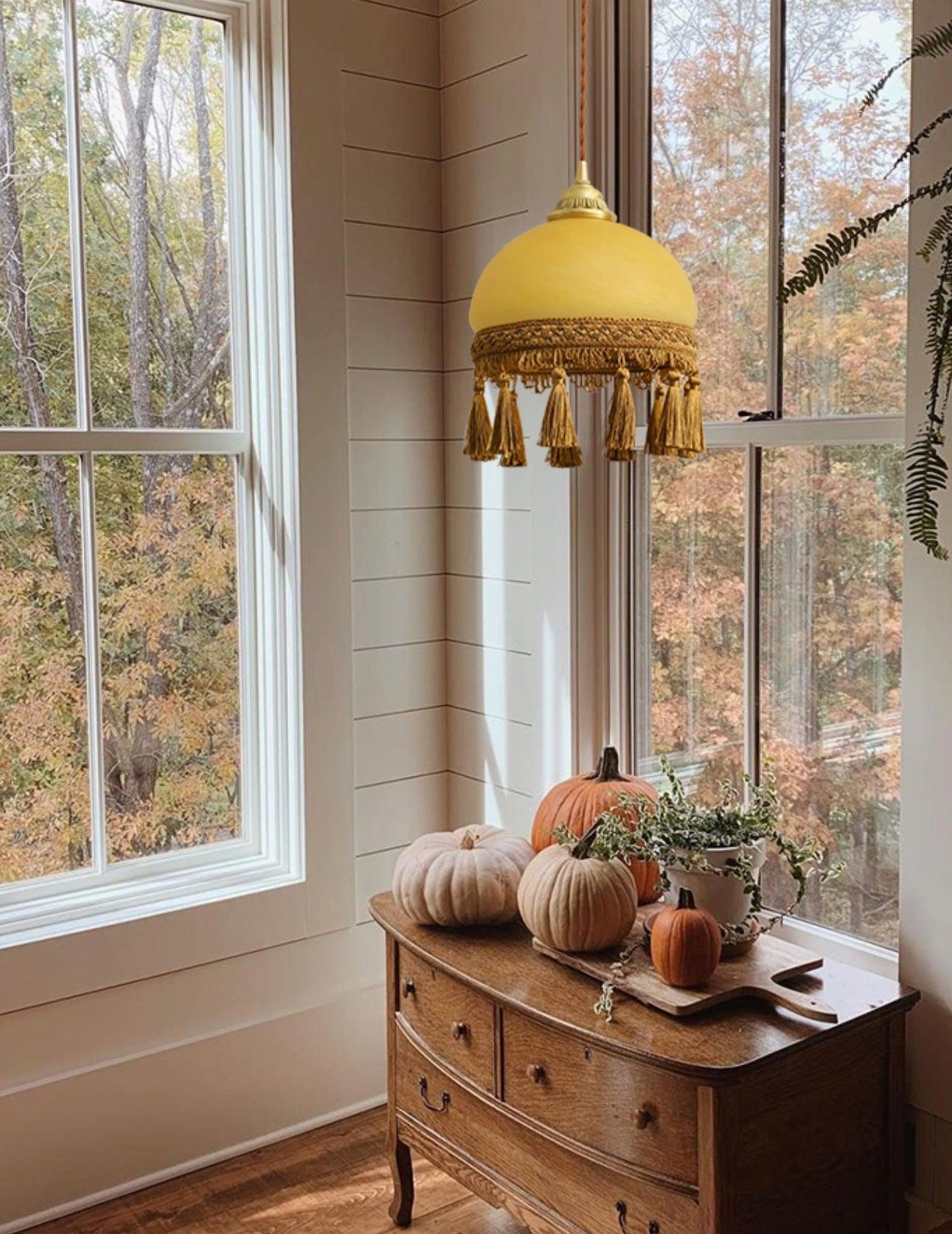 Fringe Tassels Brass Pendant Light - Letslighting