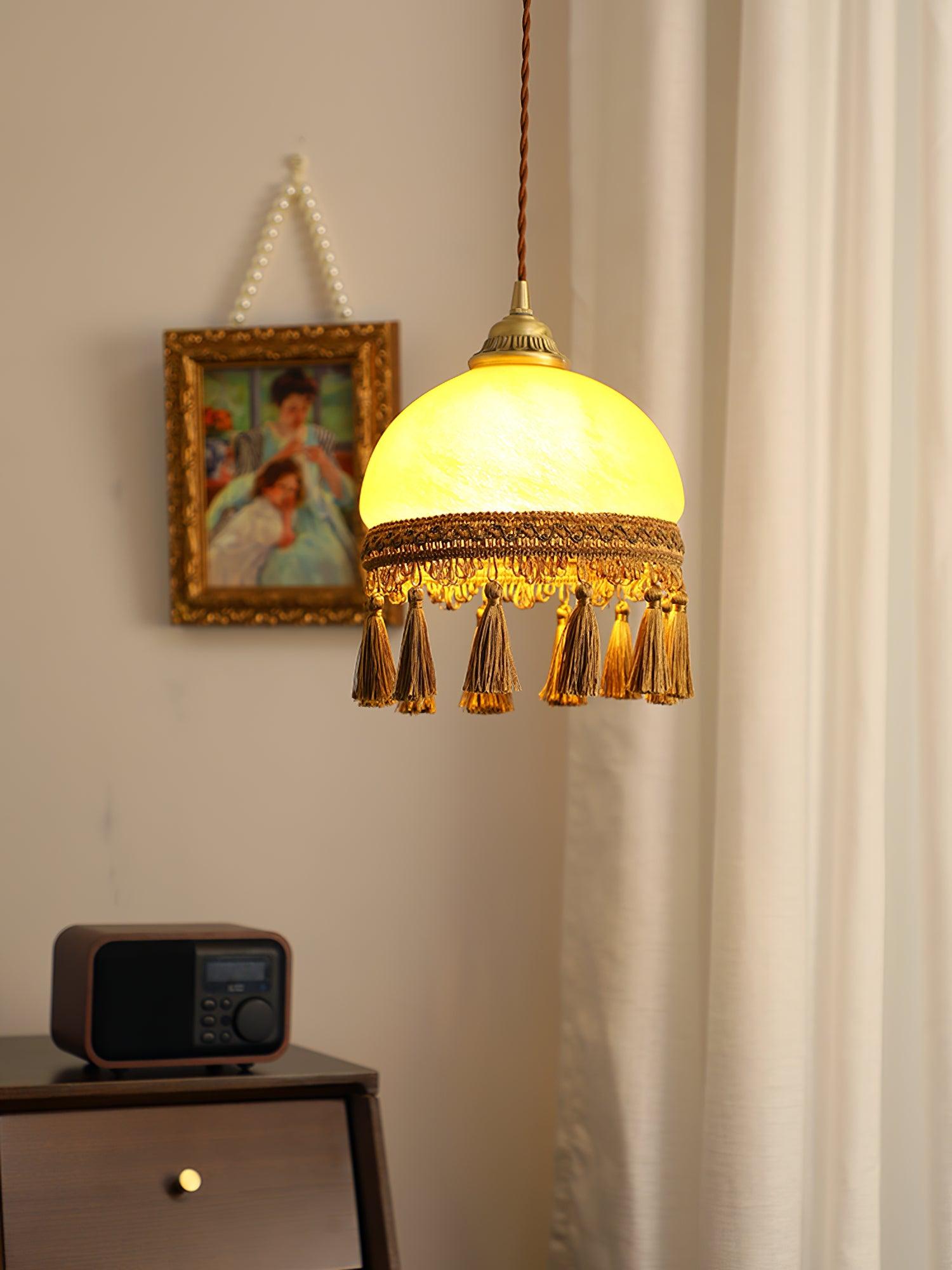 Fringe Tassels Brass Pendant Light - Letslighting