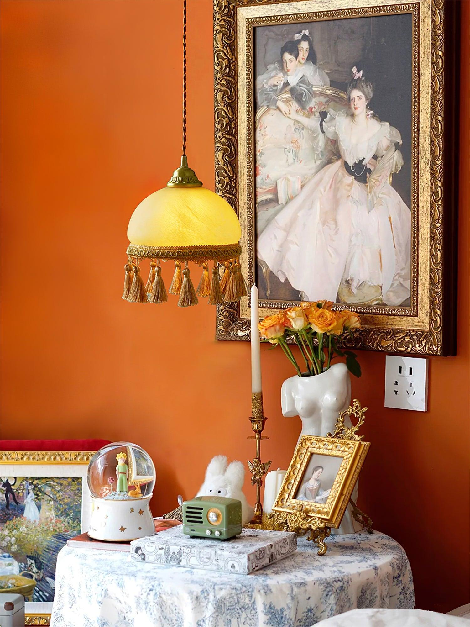 Fringe Tassels Brass Pendant Light - Letslighting