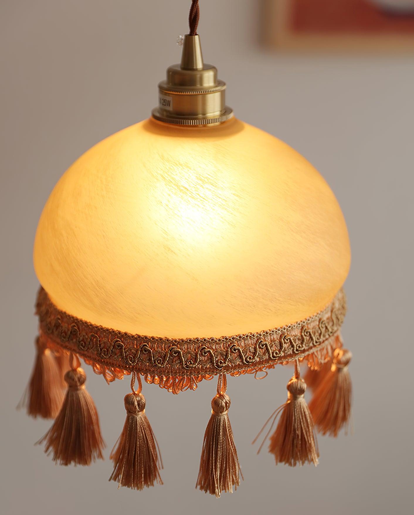 Fringe Tassels Brass Pendant Light - Letslighting