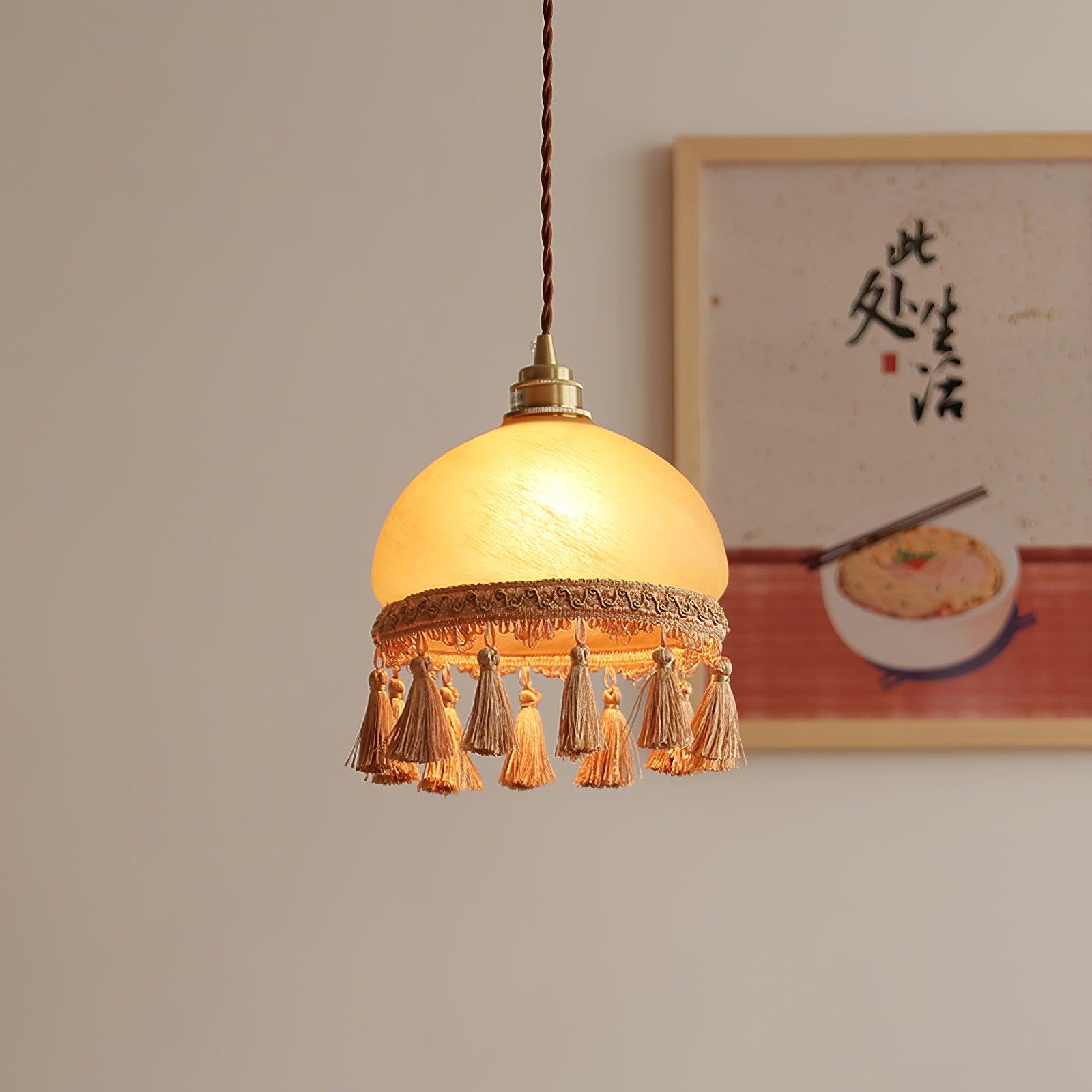 Fringe Tassels Brass Pendant Light - Letslighting