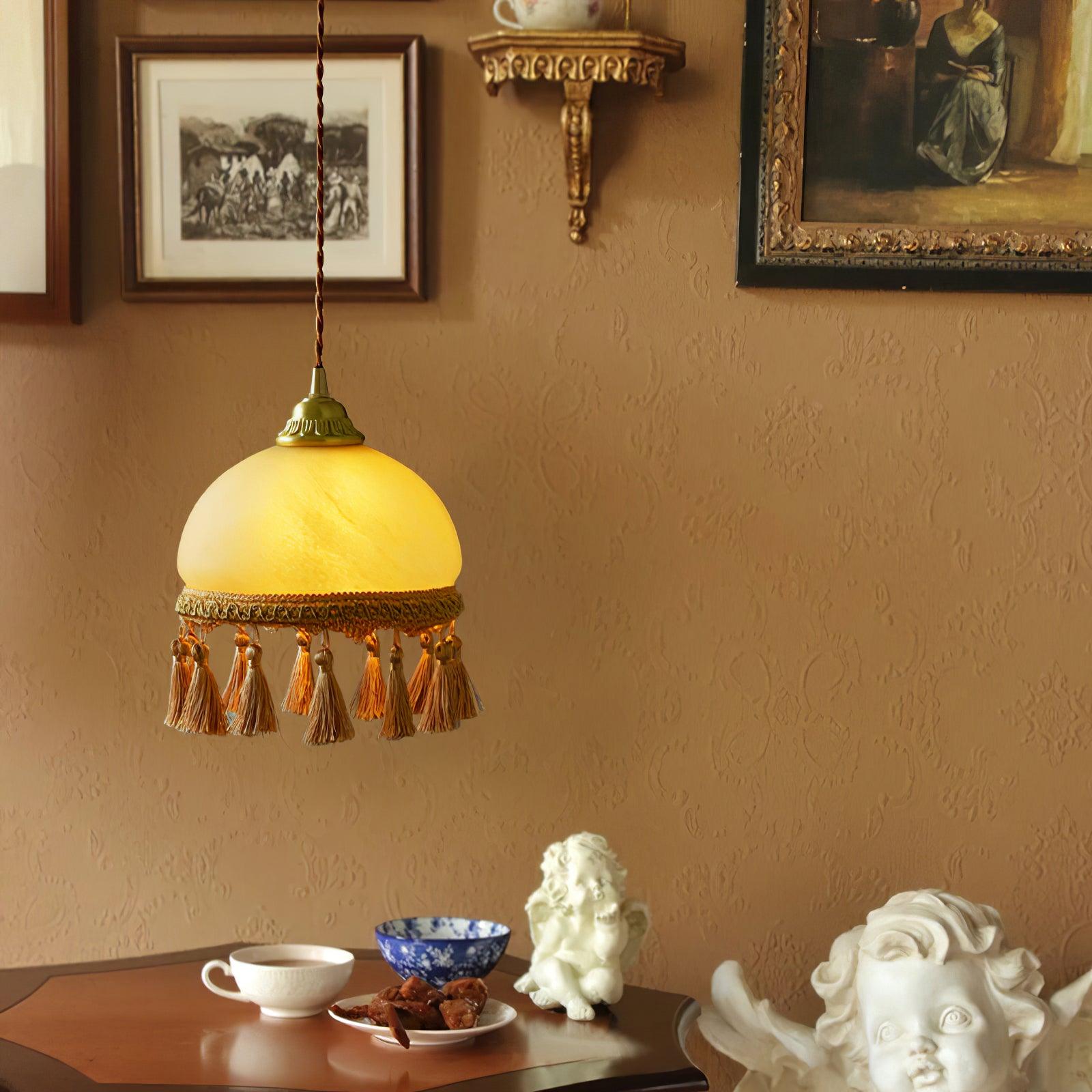 Fringe Tassels Brass Pendant Light - Letslighting