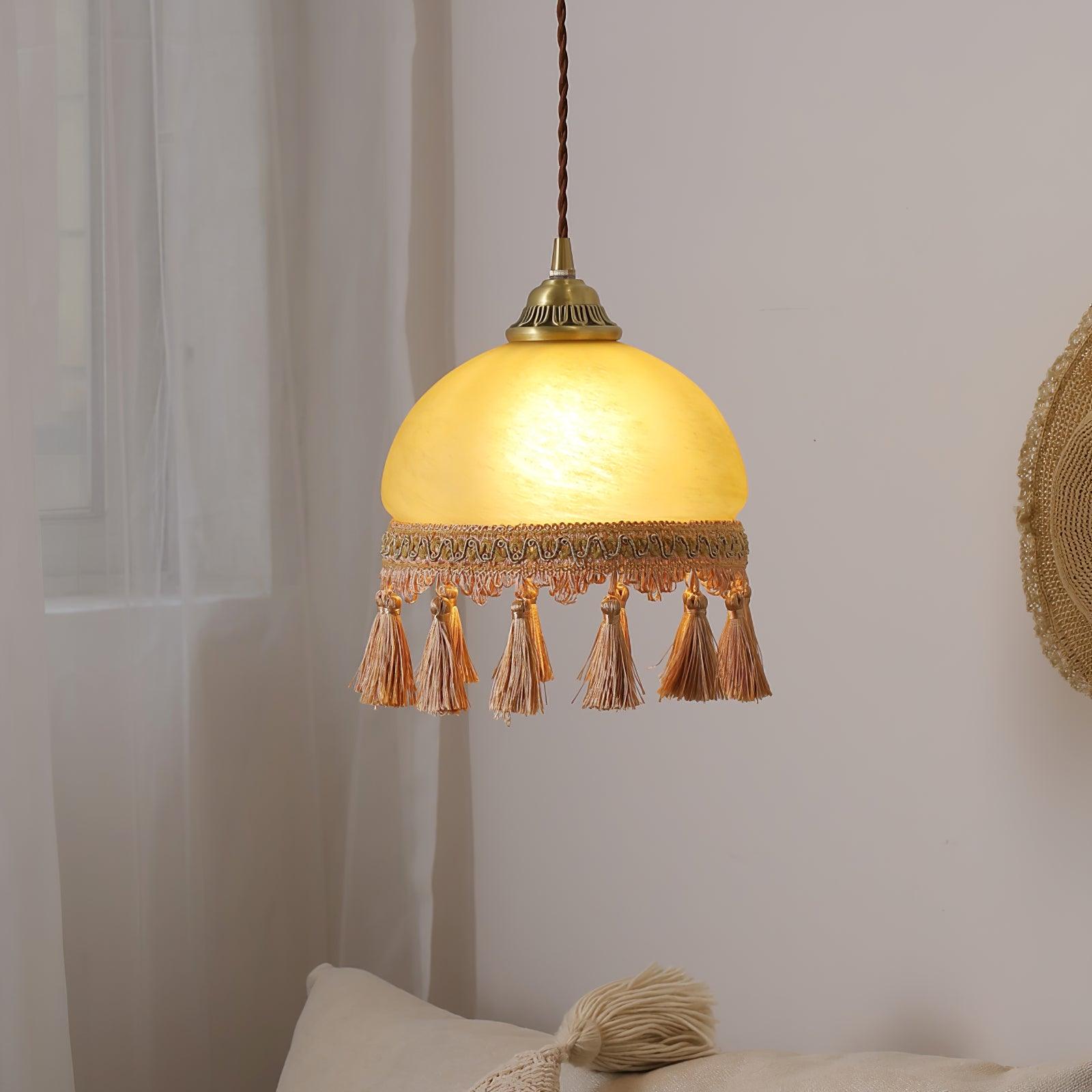 Fringe Tassels Brass Pendant Light - Letslighting