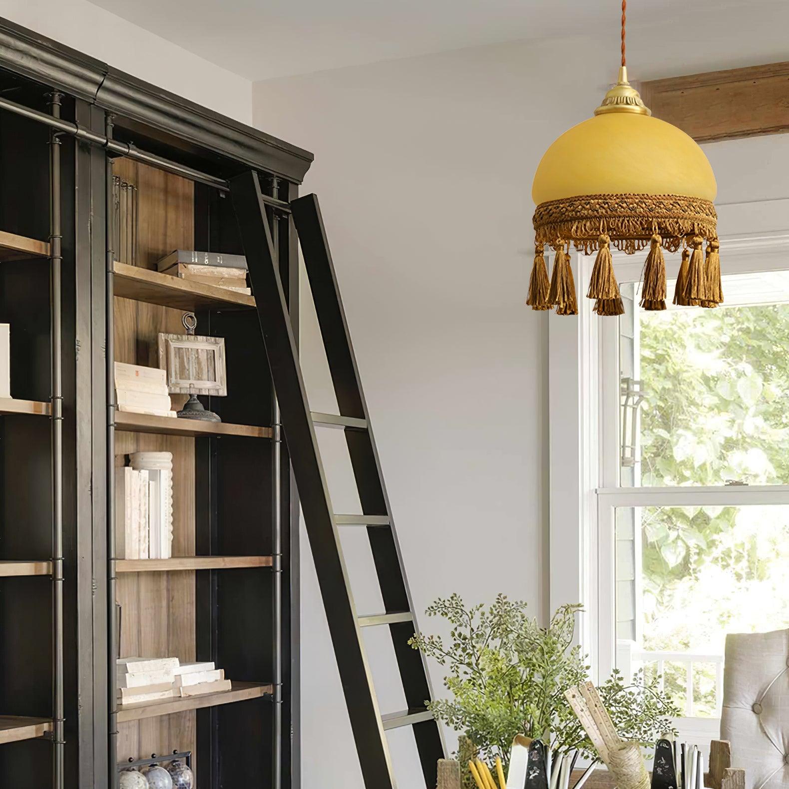 Fringe Tassels Brass Pendant Light - Letslighting