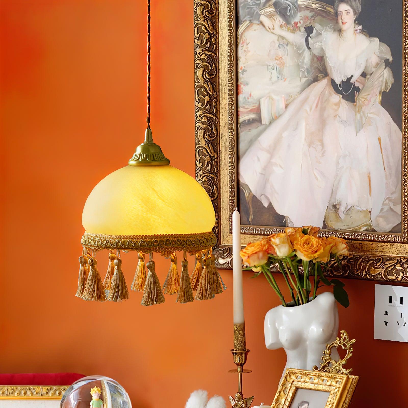 Fringe Tassels Brass Pendant Light - Letslighting