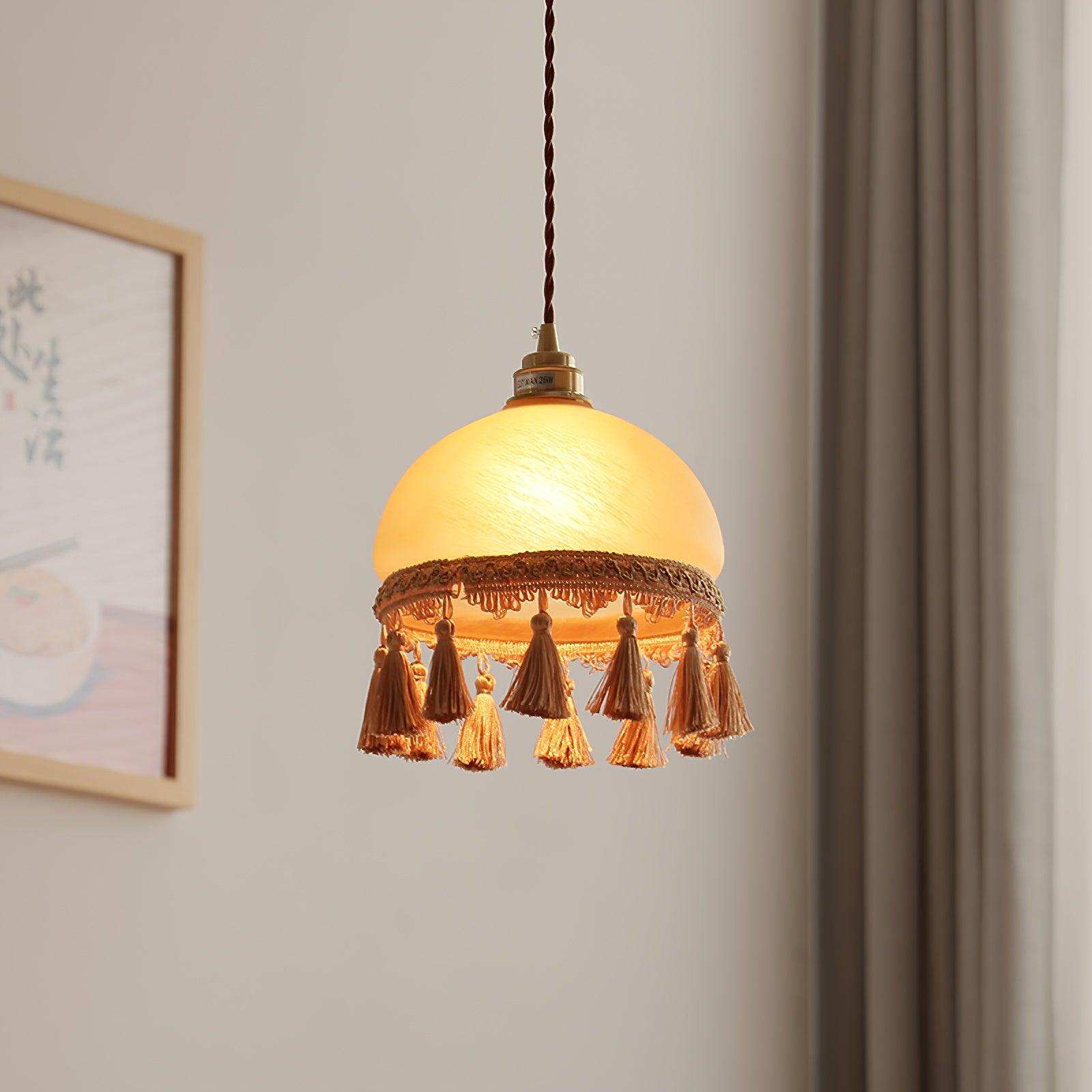 Fringe Tassels Brass Pendant Light - Letslighting