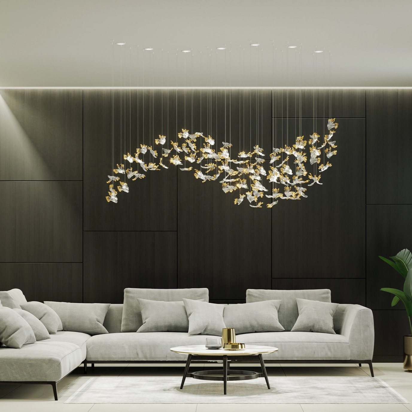Citalora Crystal Cluster Pendant Light Chandelier - Letslighting