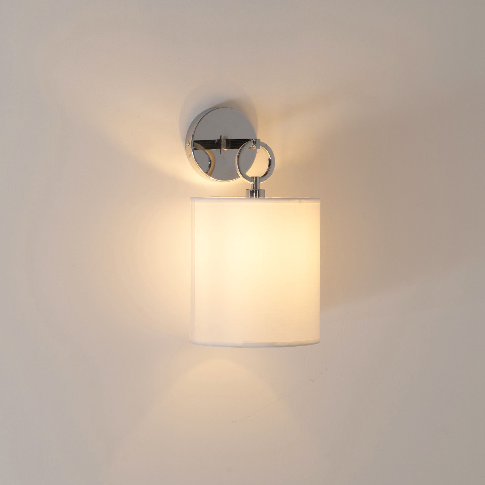 Cotheor Modern Minimalist Circle Brass Fabric Sconce Wall Lamp - Letslighting