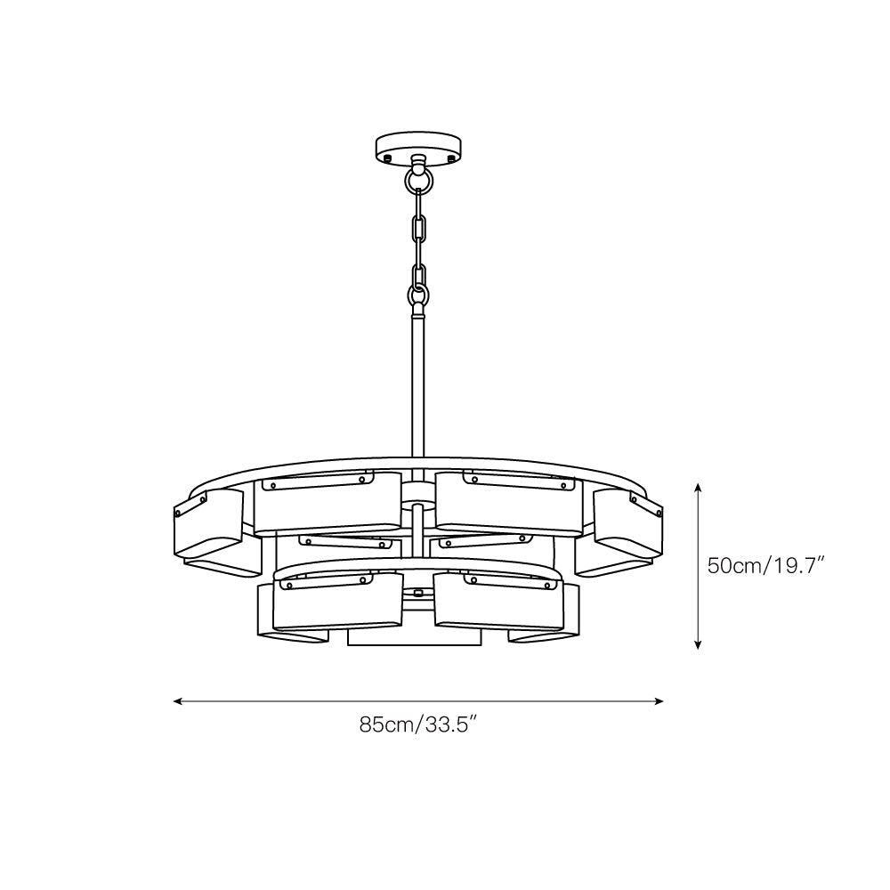 Varaeia Modern Minimalist Brass Alabaster Chandelier - Letslighting