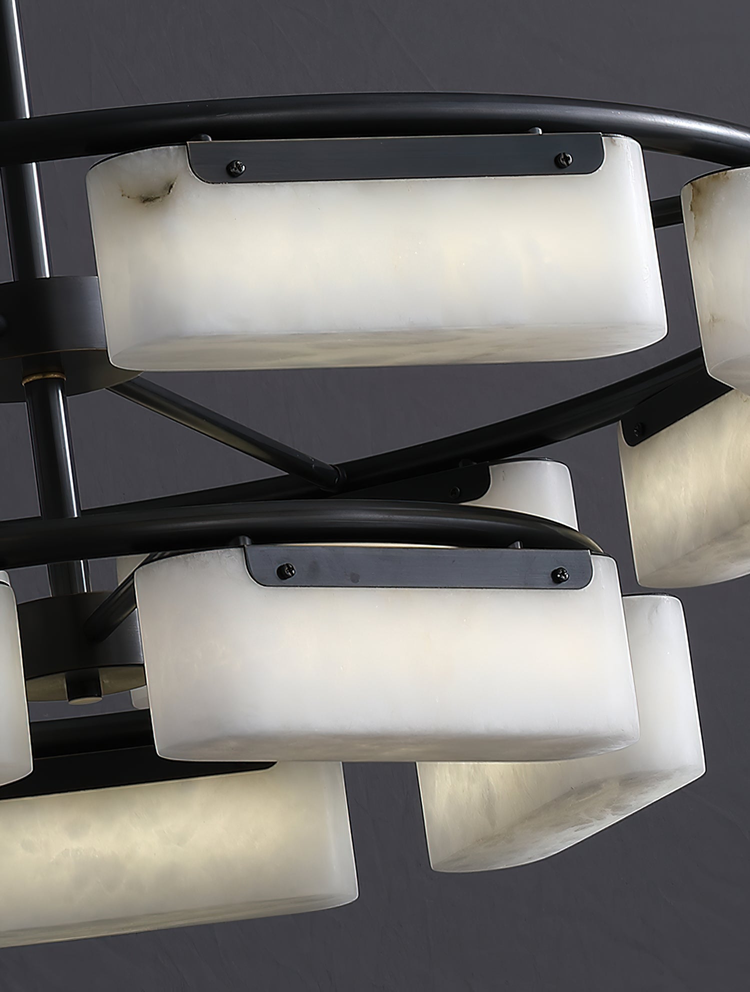 Varaeia Modern Minimalist Brass Alabaster Chandelier - Letslighting