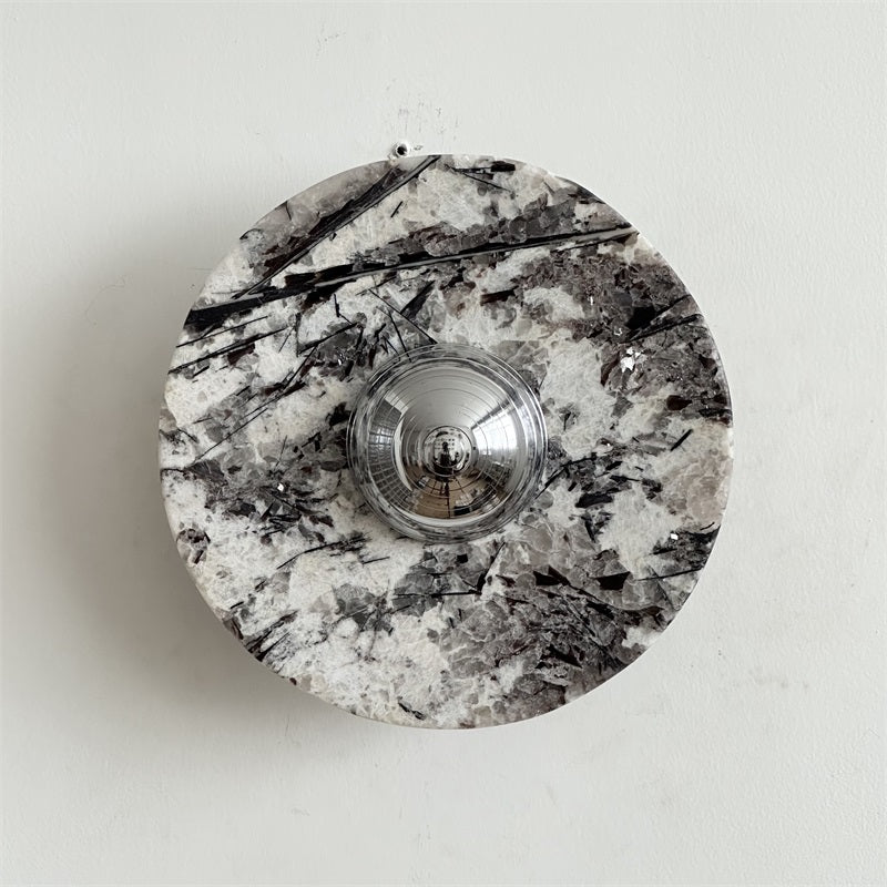 Alba Modern Minimalist Chrome Marble Wall Lamp - Letslighting