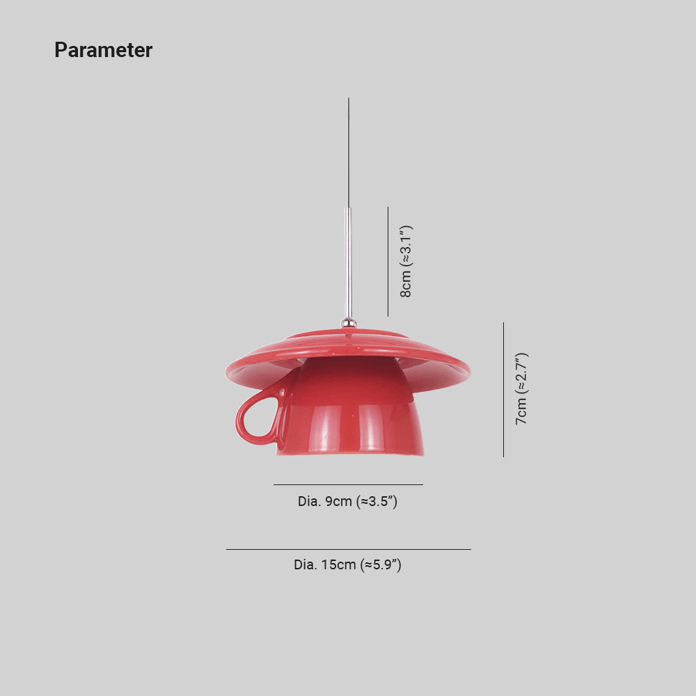 Valentina Modern Cup Ceramic LED Pendant Light Bedroom - Letslighting