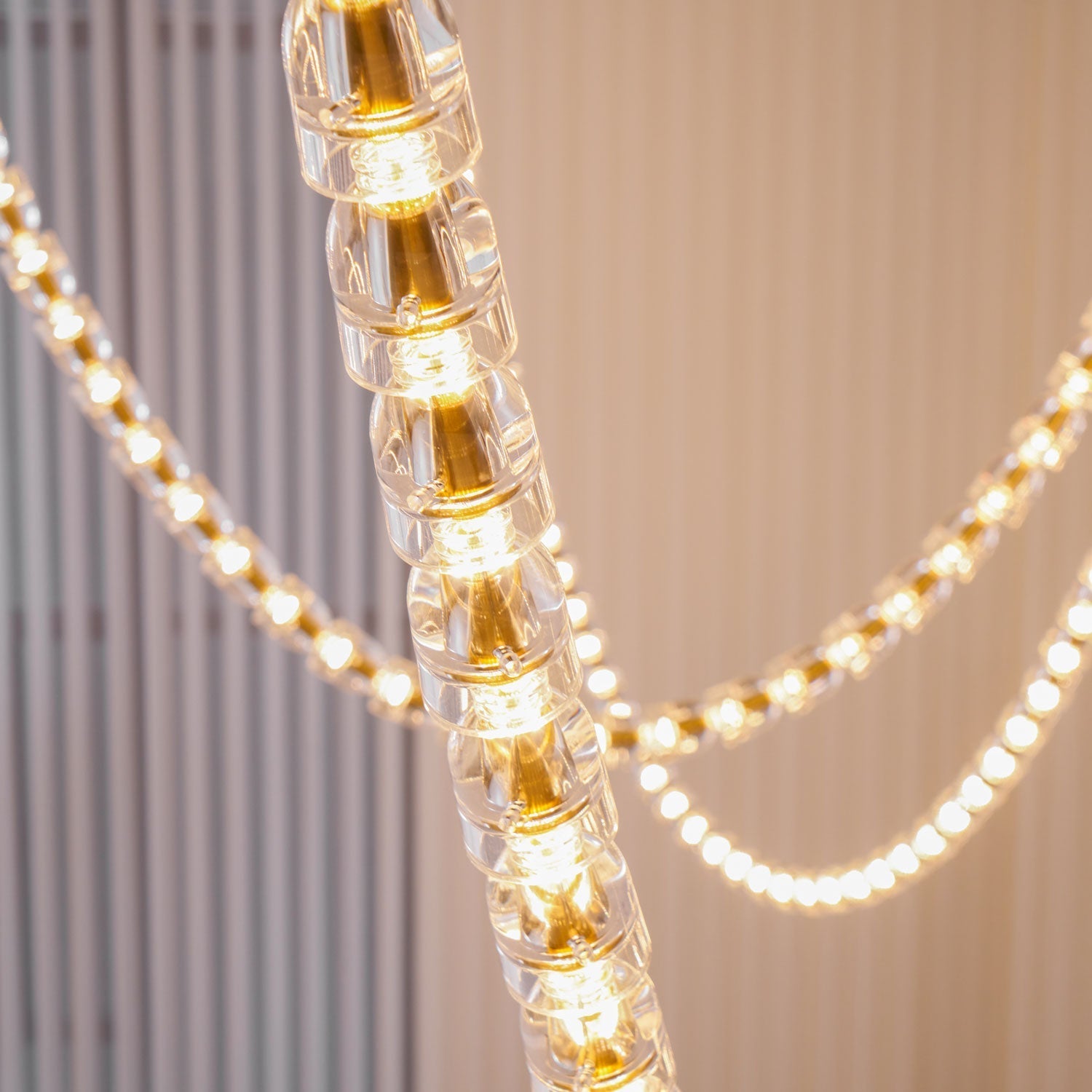 Lustra Chandelier Crystal Gold LED 3-Line - Letslighting