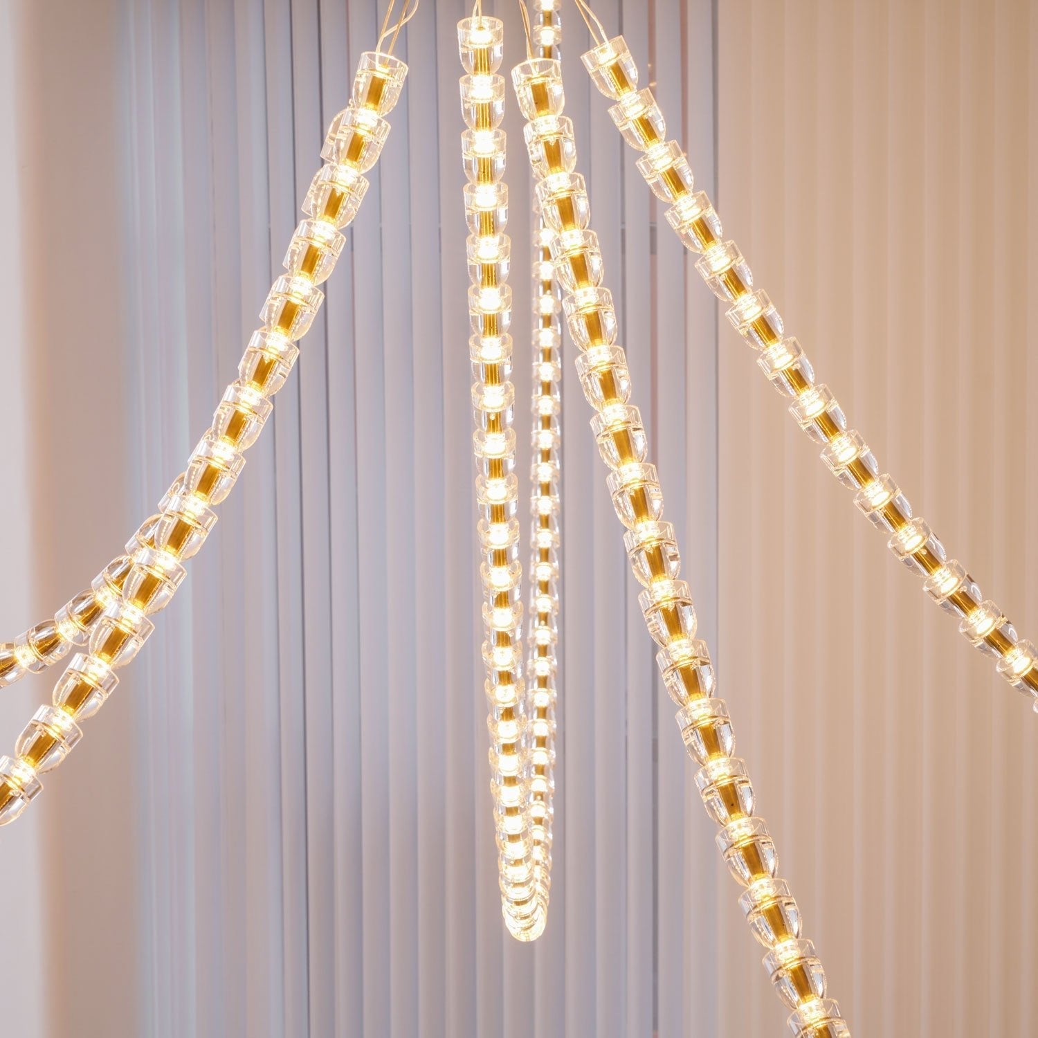 Lustra Chandelier Crystal Gold LED 3-Line - Letslighting