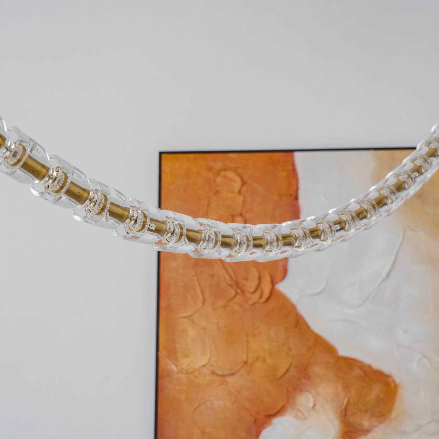 Lustra Chandelier Crystal Gold LED 3-Line - Letslighting