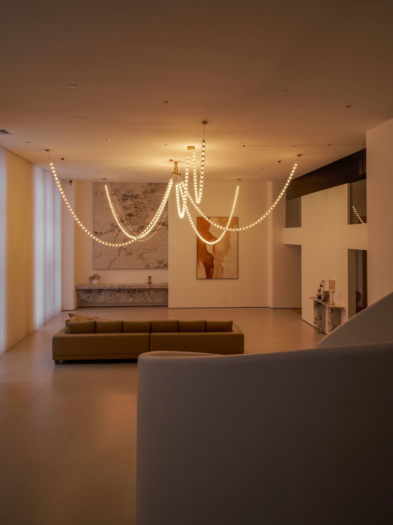 Lustra Chandelier Crystal Gold LED 3-Line - Letslighting
