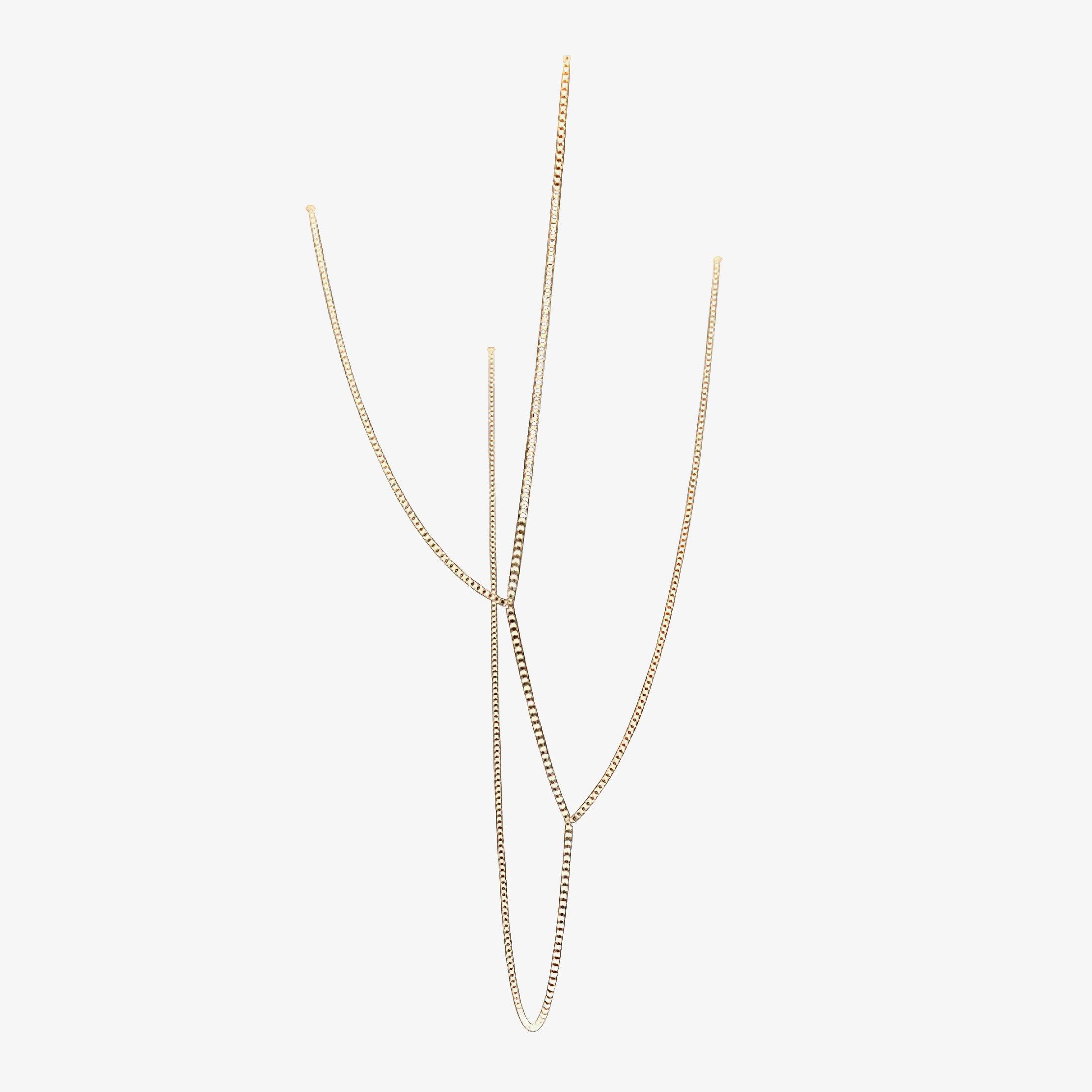 Lustra Chandelier Crystal Gold LED 3-Line - Letslighting