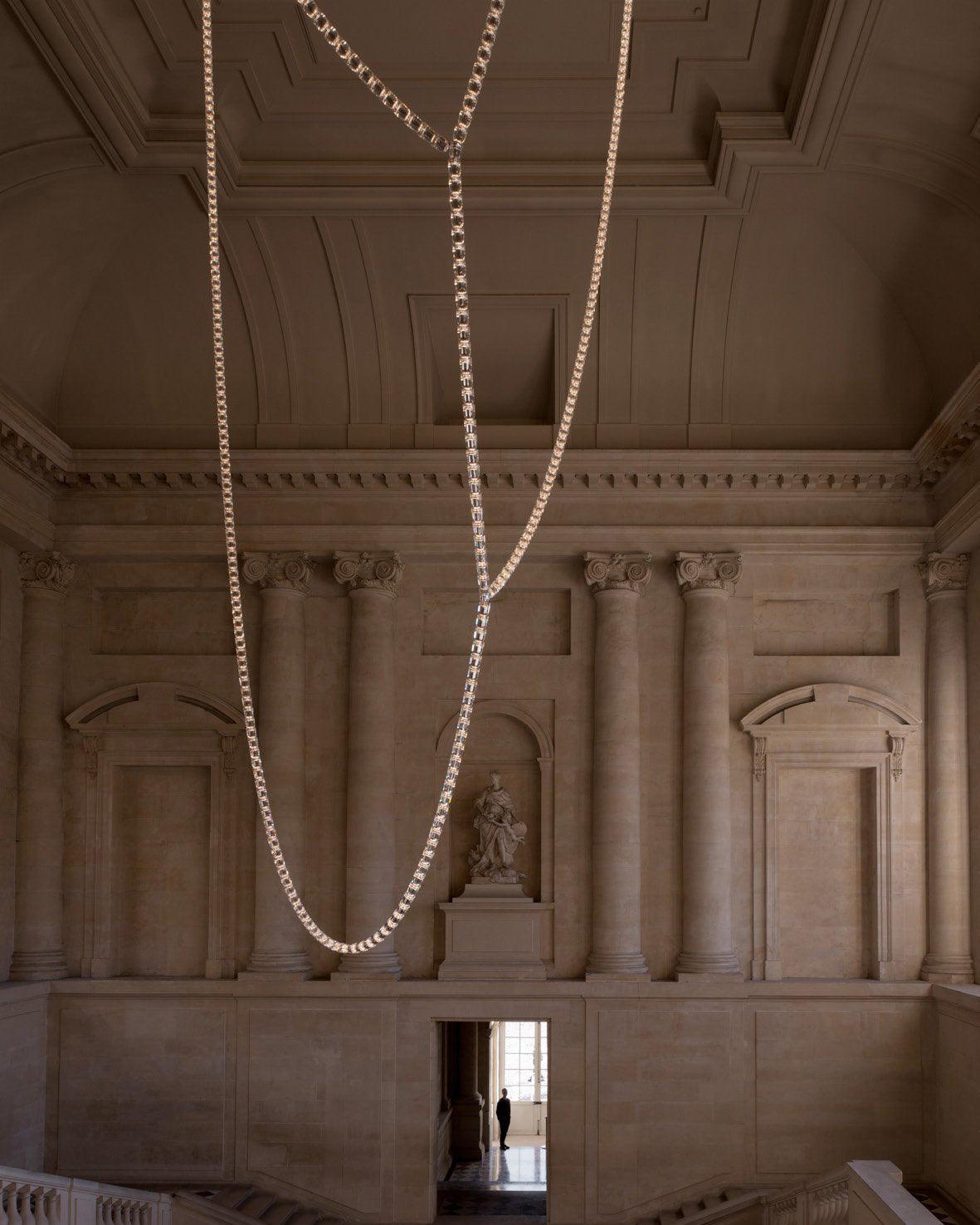 Lustra Chandelier Crystal Gold LED 3-Line - Letslighting