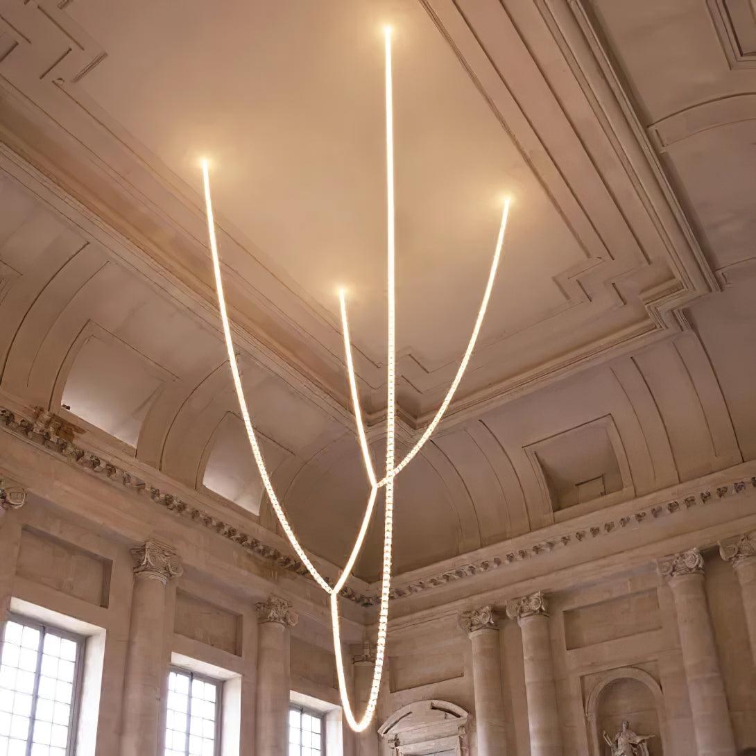 Lustra Chandelier Crystal Gold LED 3-Line - Letslighting