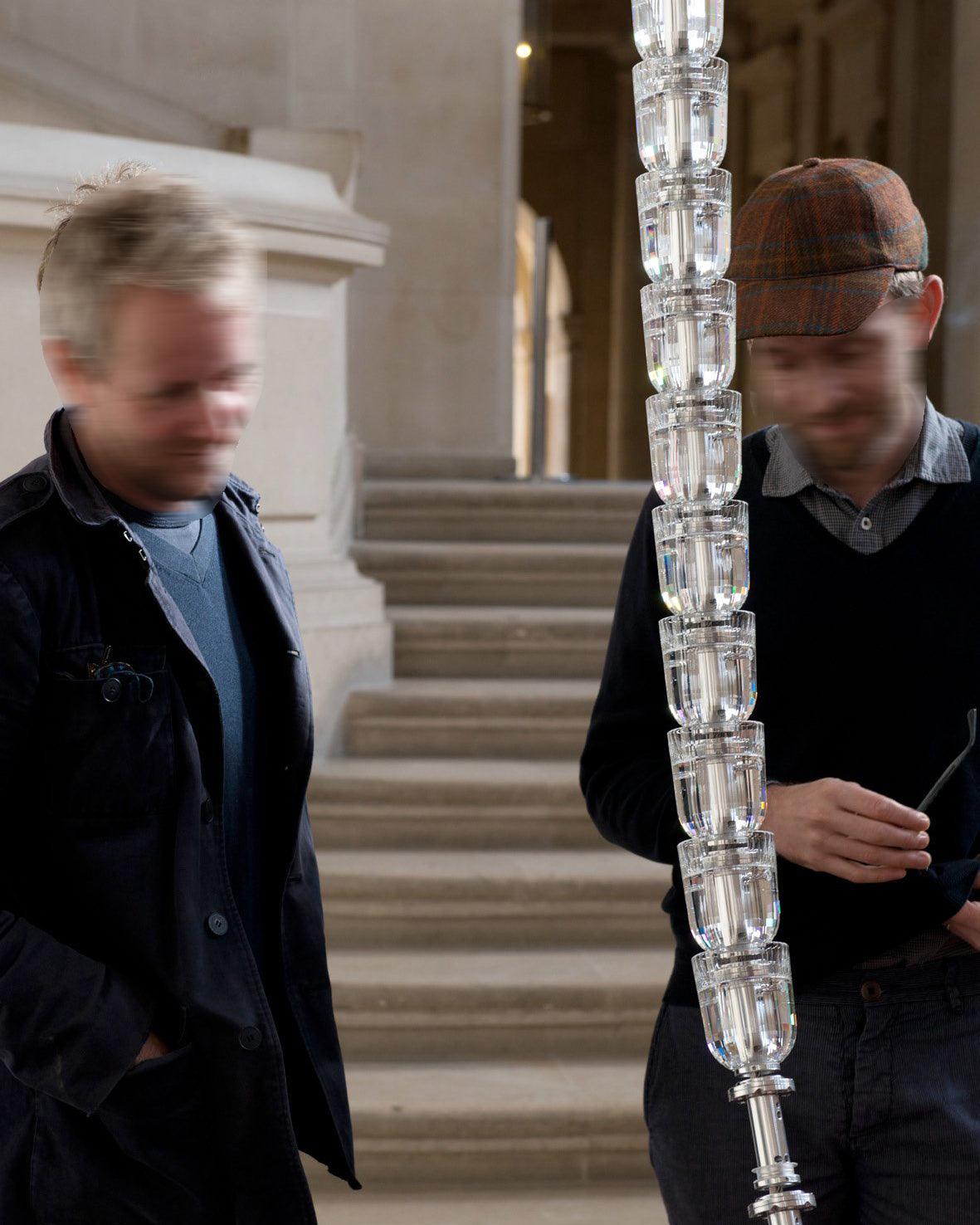 Lustra Chandelier Crystal Gold LED 3-Line - Letslighting