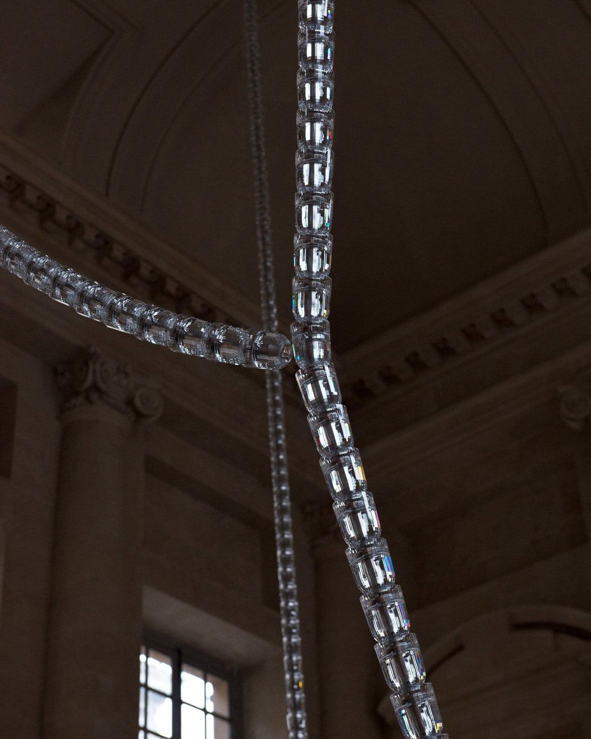 Lustra Chandelier Crystal Gold LED 3-Line - Letslighting
