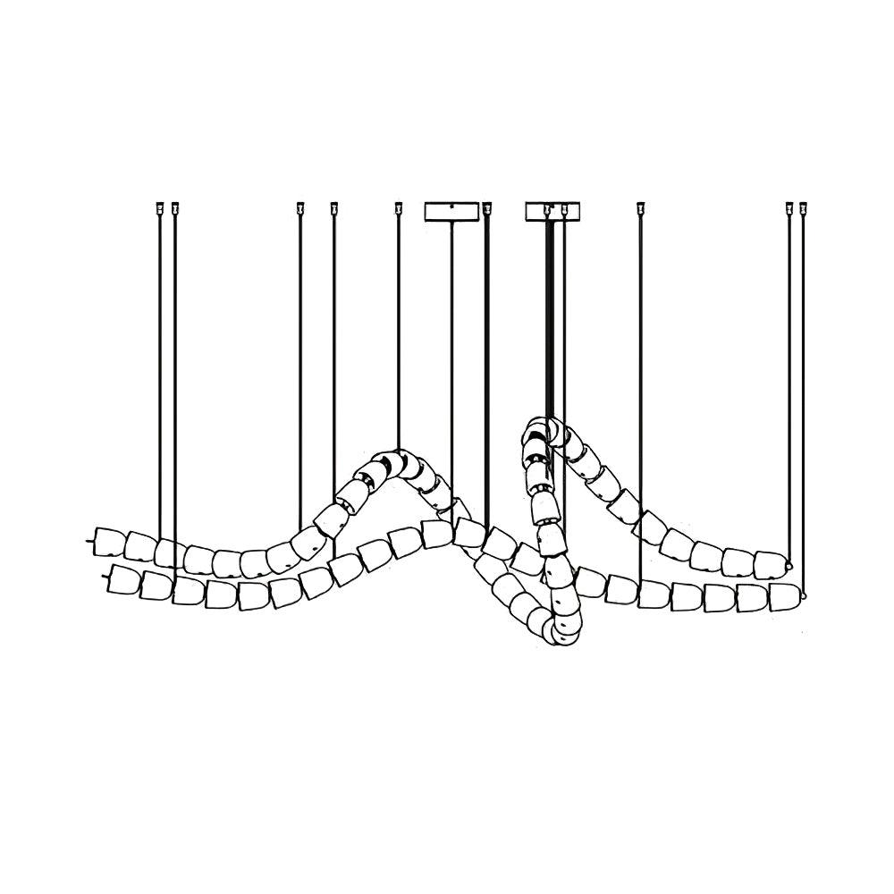 Lustra Chandelier Crystal Gold LED 3-Line - Letslighting