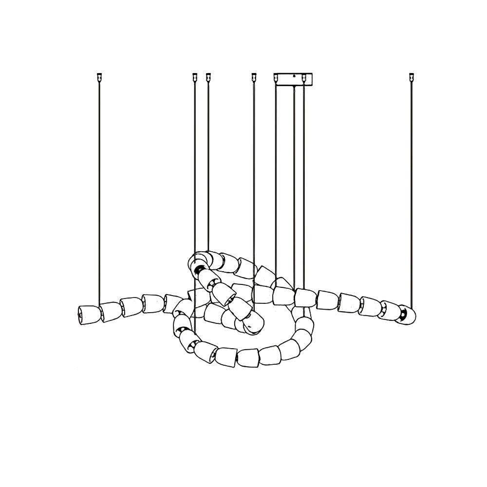 Lustra Chandelier Crystal Gold LED 3-Line - Letslighting