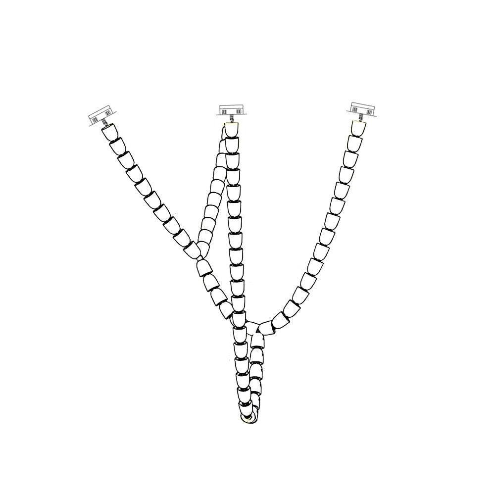 Lustra Chandelier Chrome Interlacing Crystal Lines - Letslighting