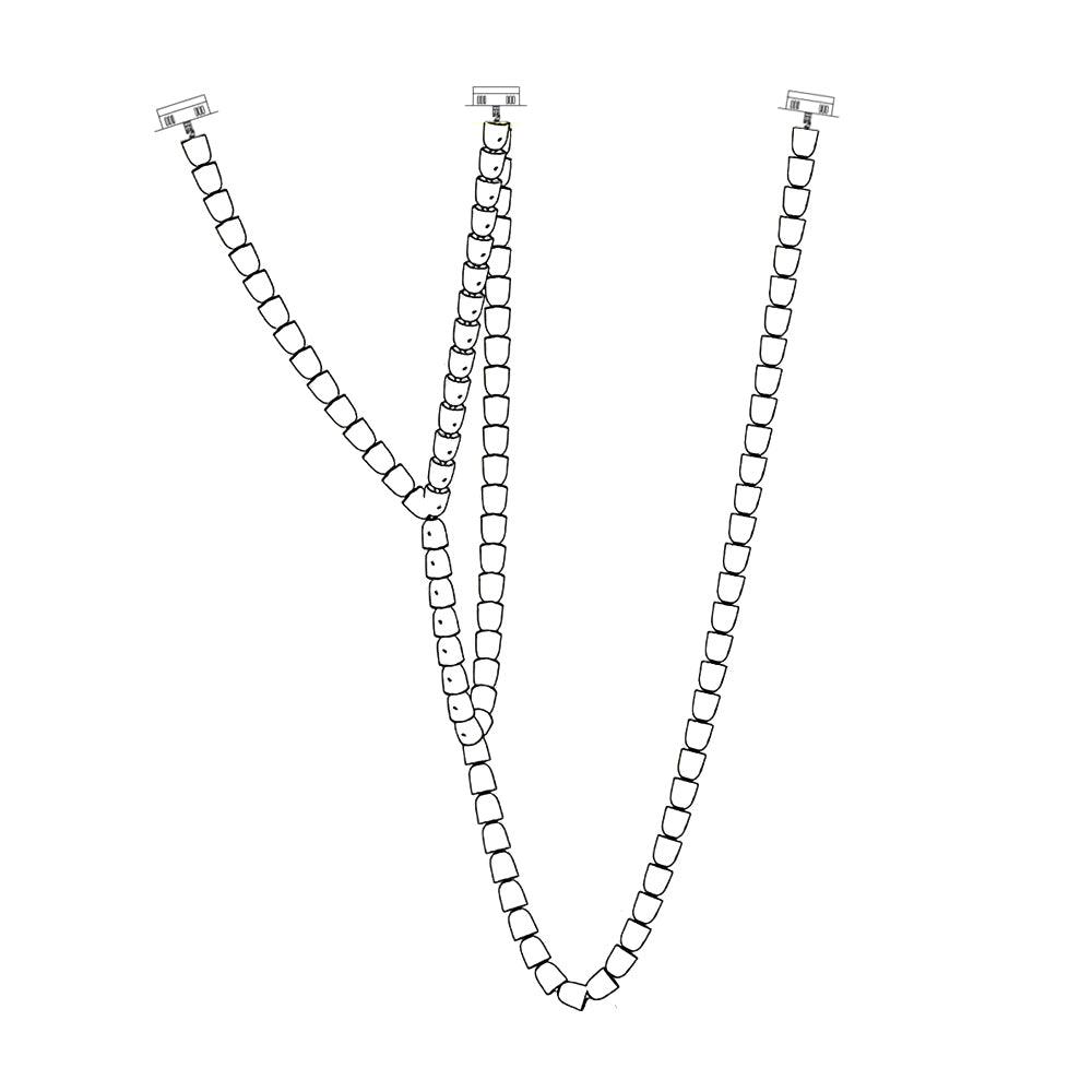 Lustra Chandelier Chrome Interlacing Crystal Lines - Letslighting