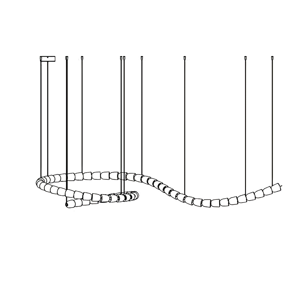 Lustra Chandelier Crystal Gold LED 3-Line - Letslighting