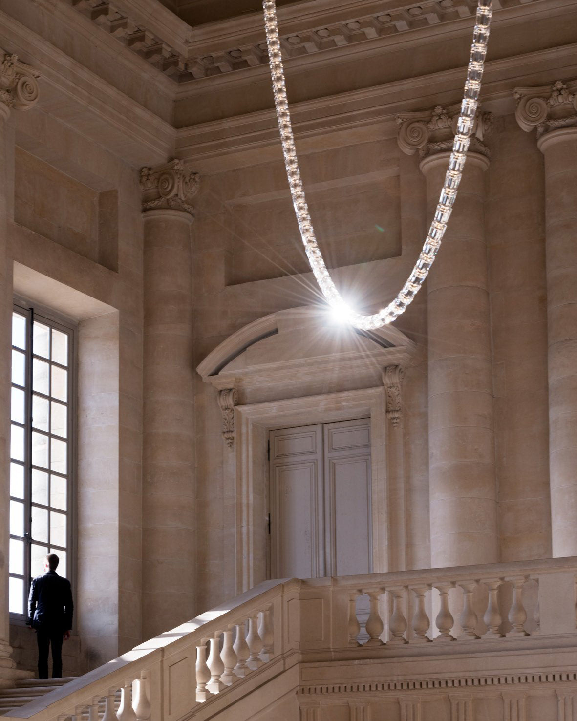 Lustra Chandelier Crystal Gold LED 3-Line - Letslighting