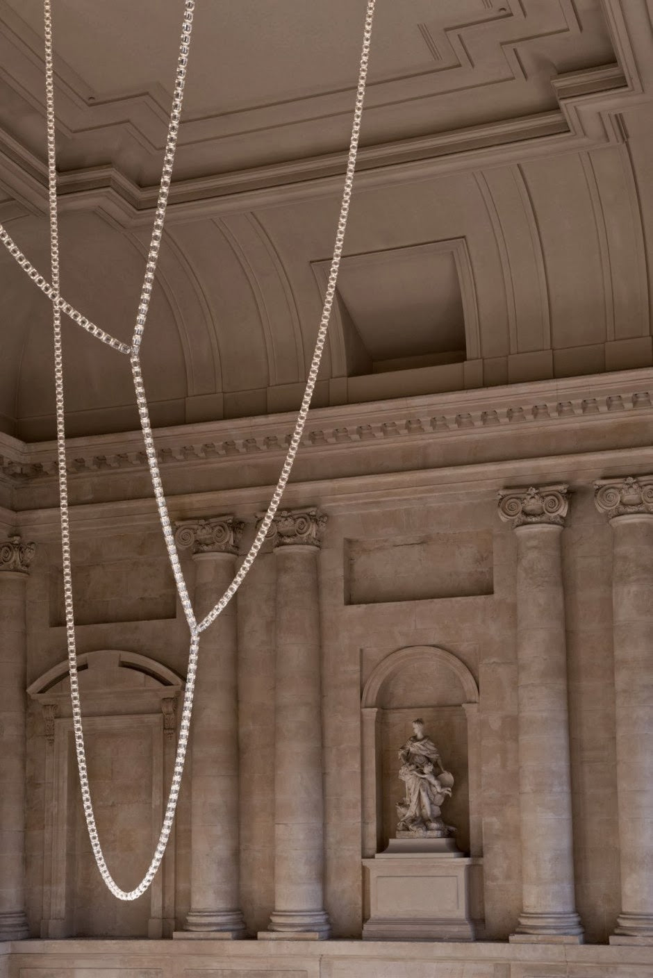 Lustra Chandelier Crystal Gold LED 3-Line - Letslighting