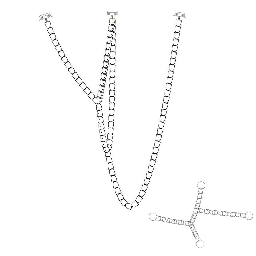 Lustra Chandelier Chrome Interlacing Crystal Lines - Letslighting