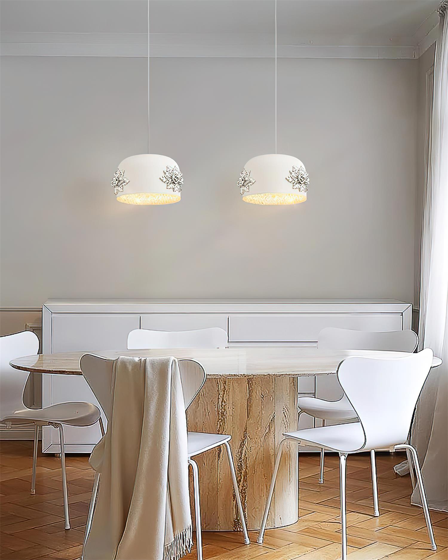 Gaina Pendant Lamp Floral Drum - Letslighting