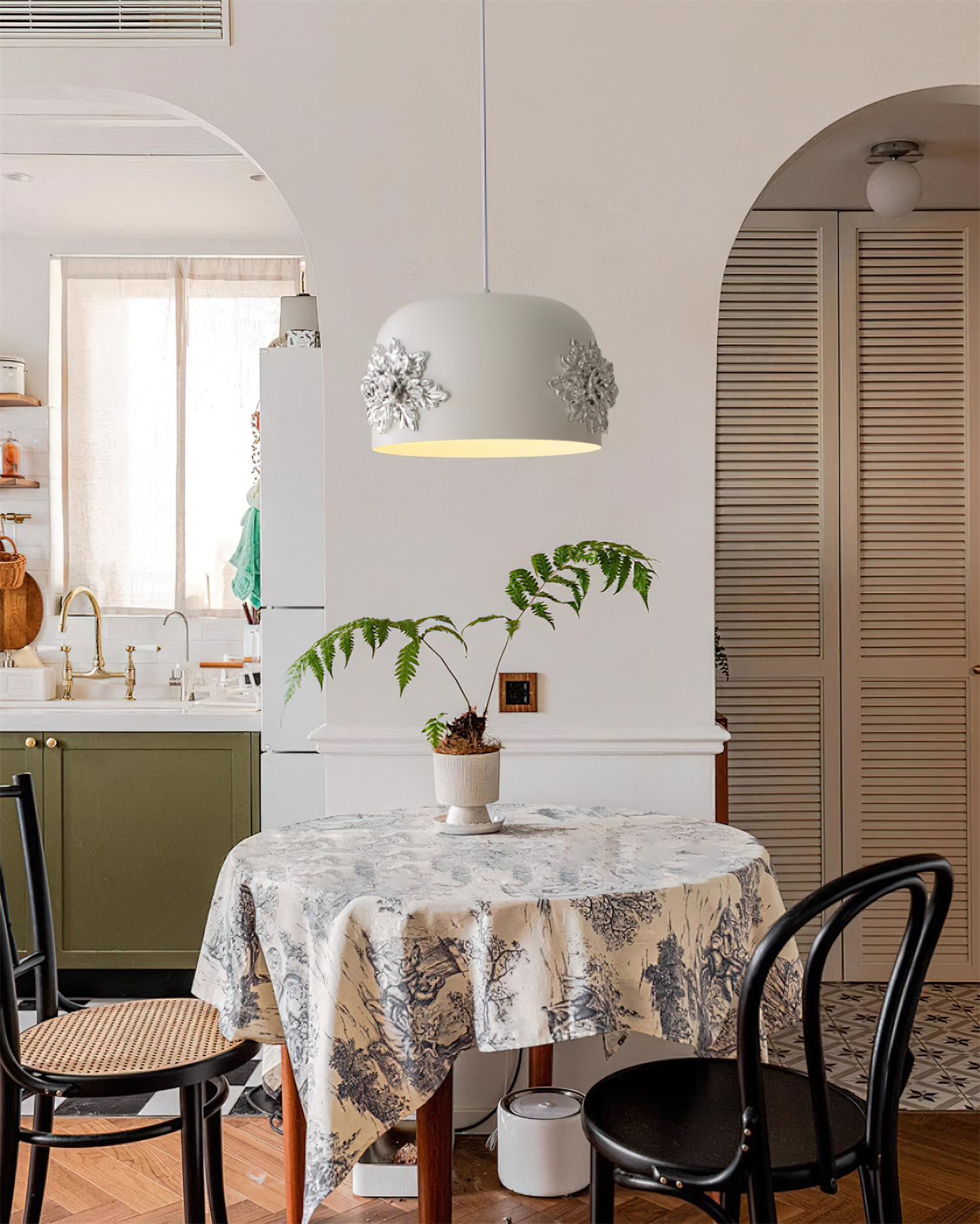 Gaina Pendant Lamp Floral Drum - Letslighting