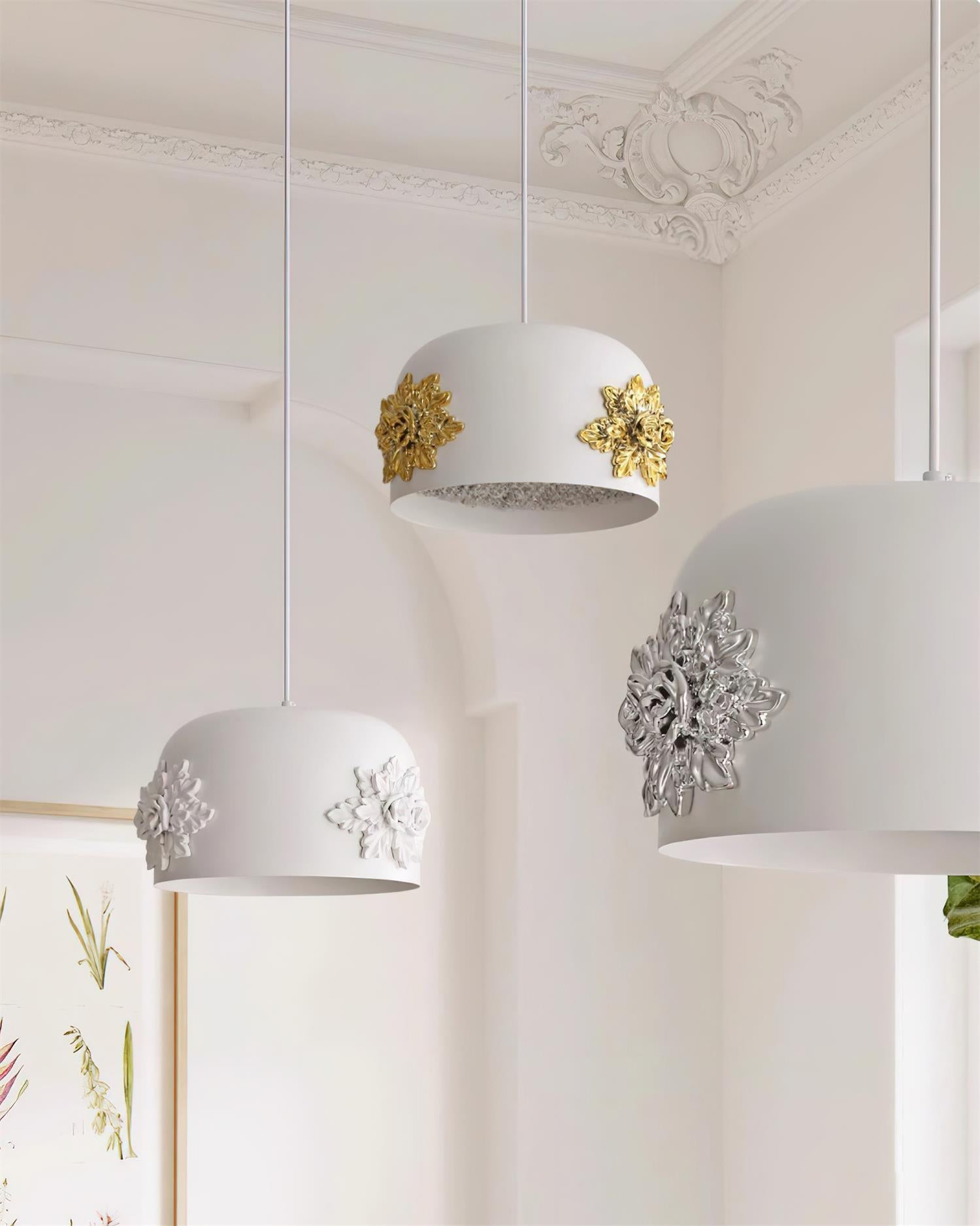 Gaina Pendant Lamp Floral Drum - Letslighting