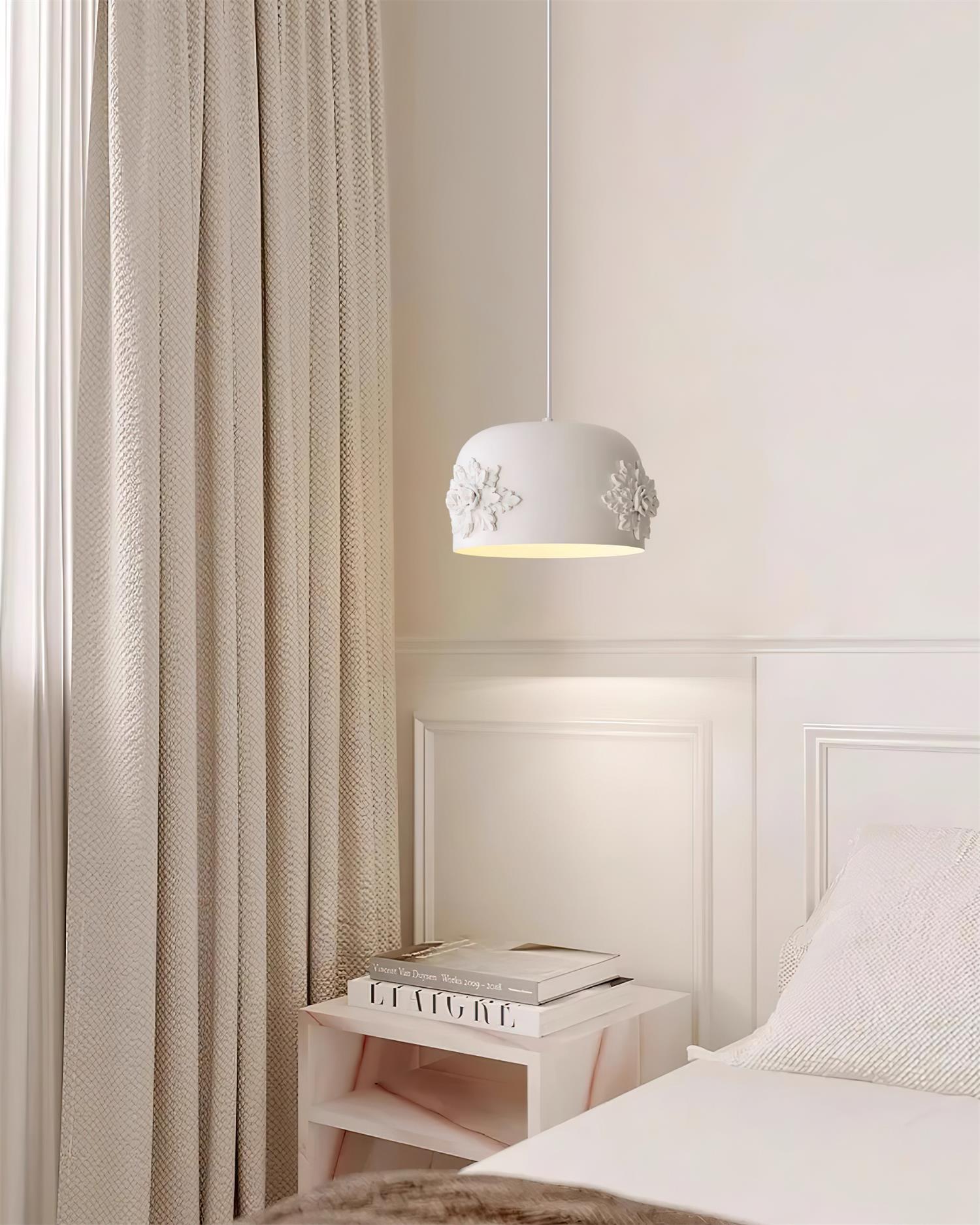 Gaina Pendant Lamp Floral Drum - Letslighting