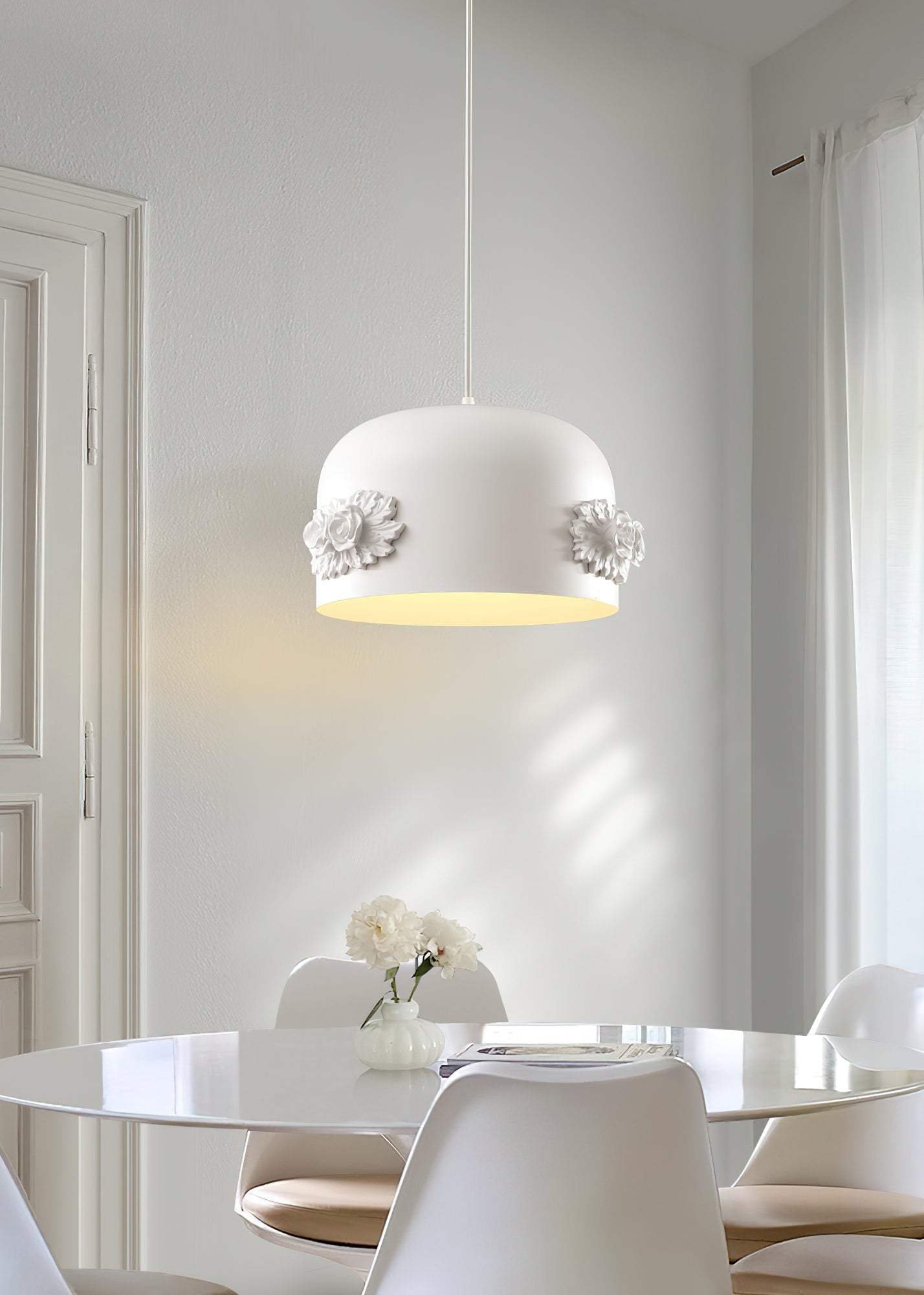 Gaina Pendant Lamp Floral Drum - Letslighting
