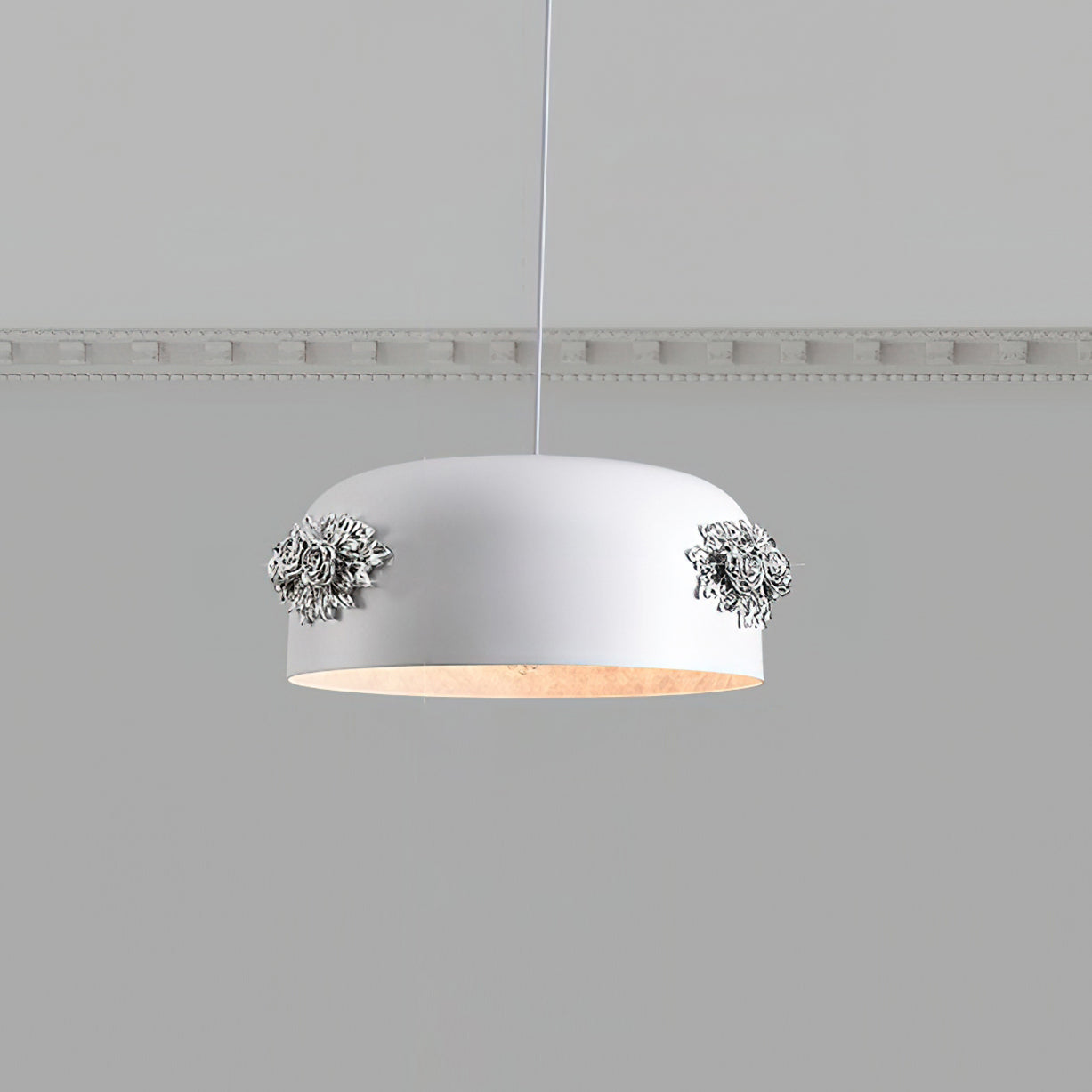 Gaina Pendant Lamp Floral Drum - Letslighting