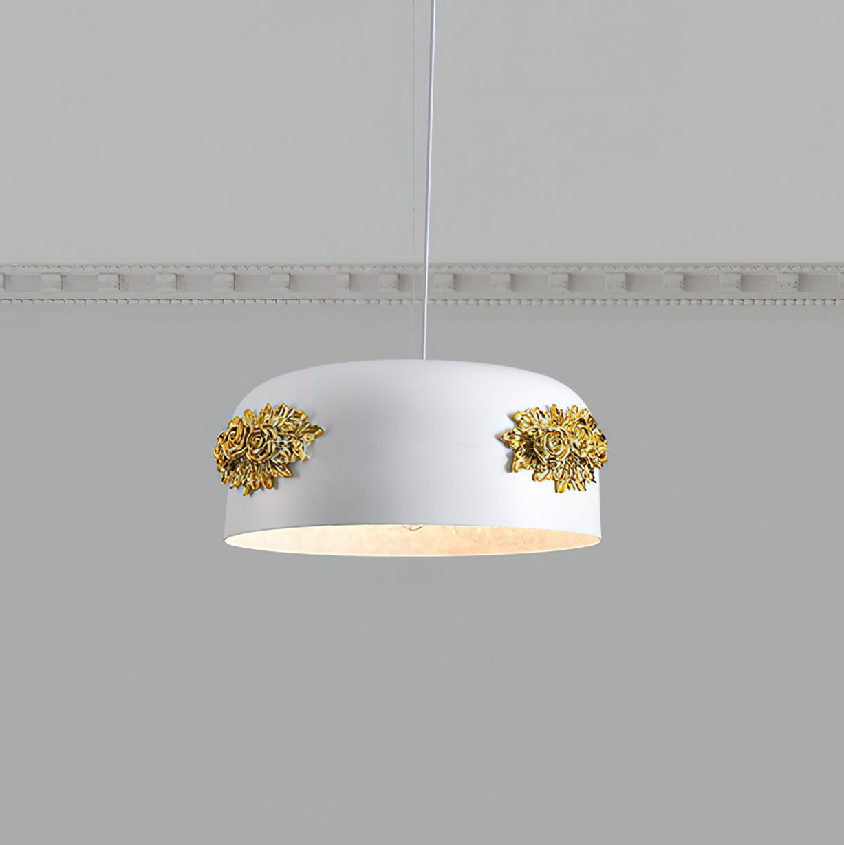 Gaina Pendant Lamp Floral Drum - Letslighting
