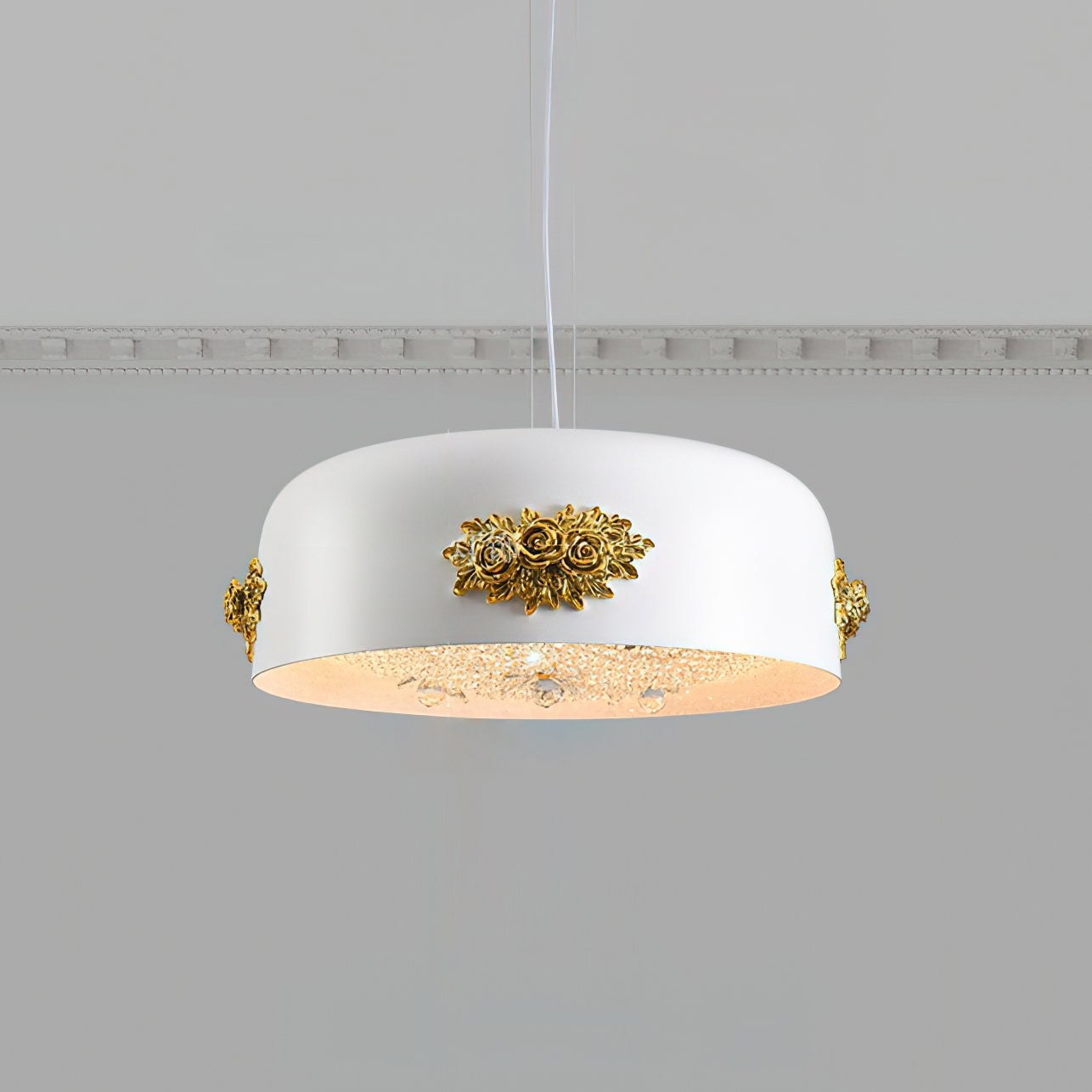 Gaina Pendant Lamp Floral Drum - Letslighting