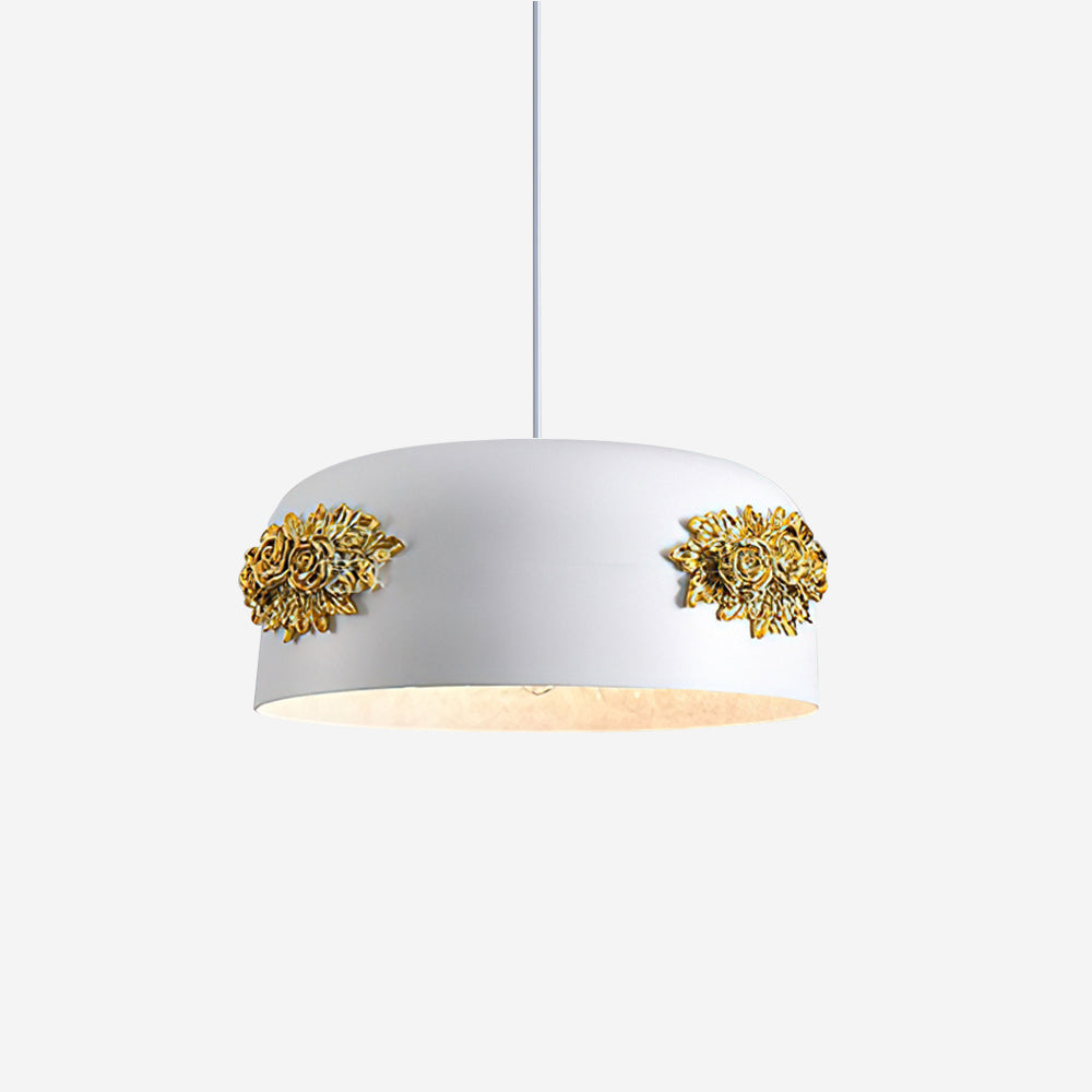 Gaina Pendant Lamp Floral Drum - Letslighting